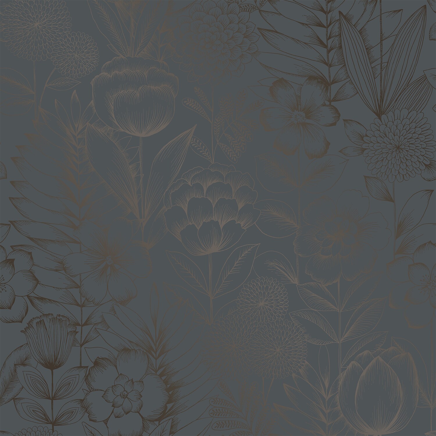 Tempaper HF15005 28-Sq. Feet Blue Vinyl Floral Self-adhesive Peel and Stick Wallpaper