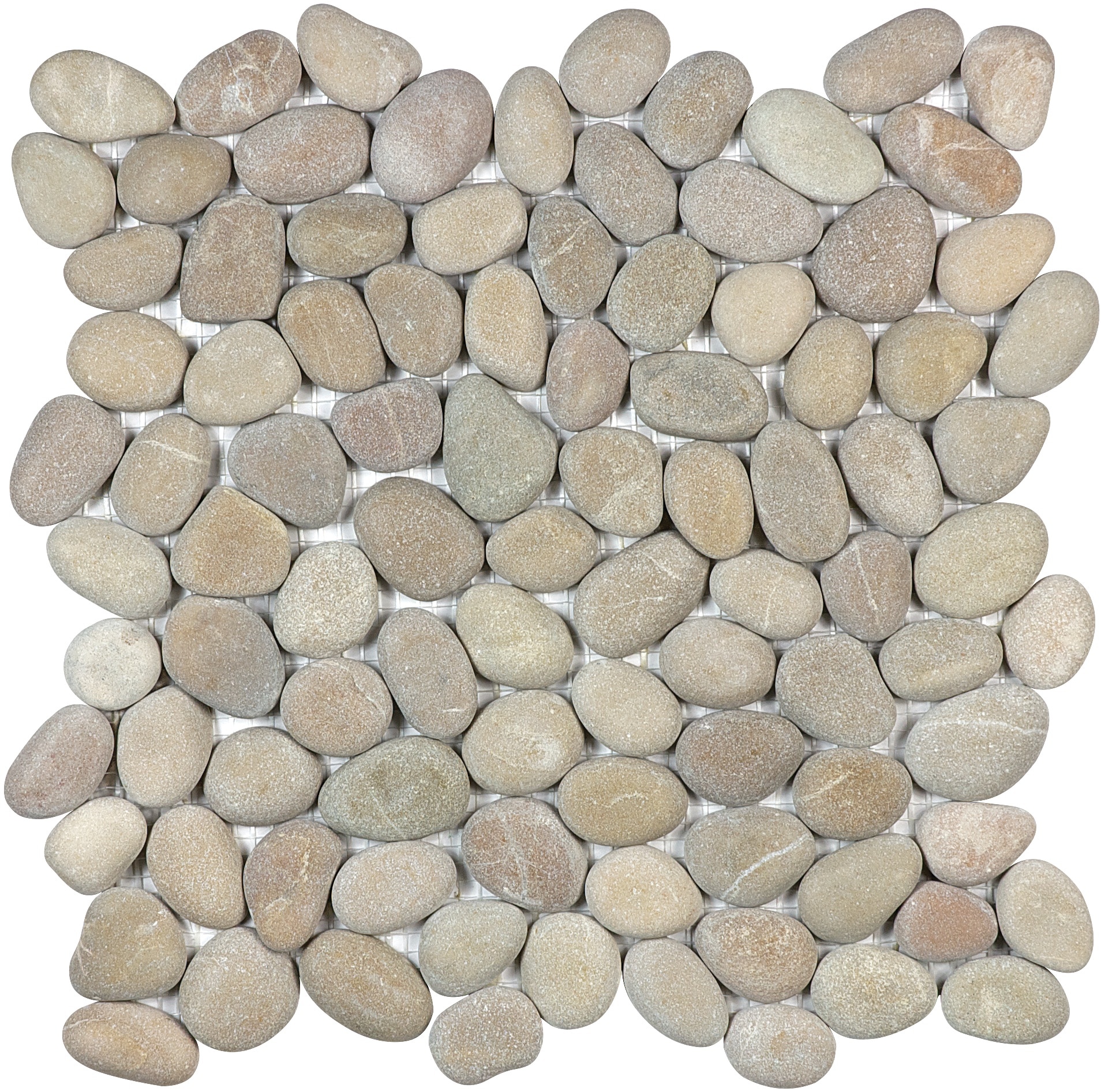 Anatolia 5001-0216-0 Zen Driftwood Tan 12-in x 12-in Matte Natural Stone Patterned Mosaic Floor and Wall Tile (10-sq. ft/ Carton)