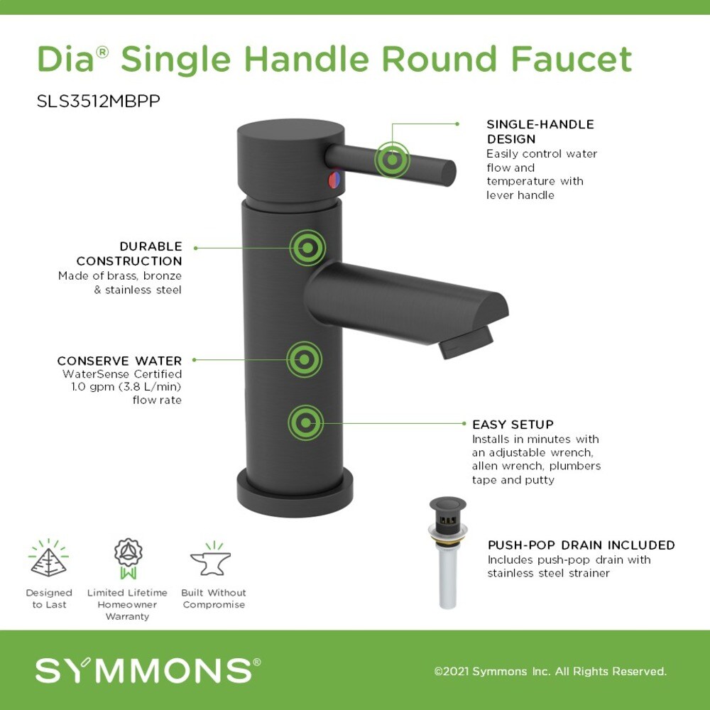 Symmons SLS3512MBPP Lavatory-Faucets - View #5