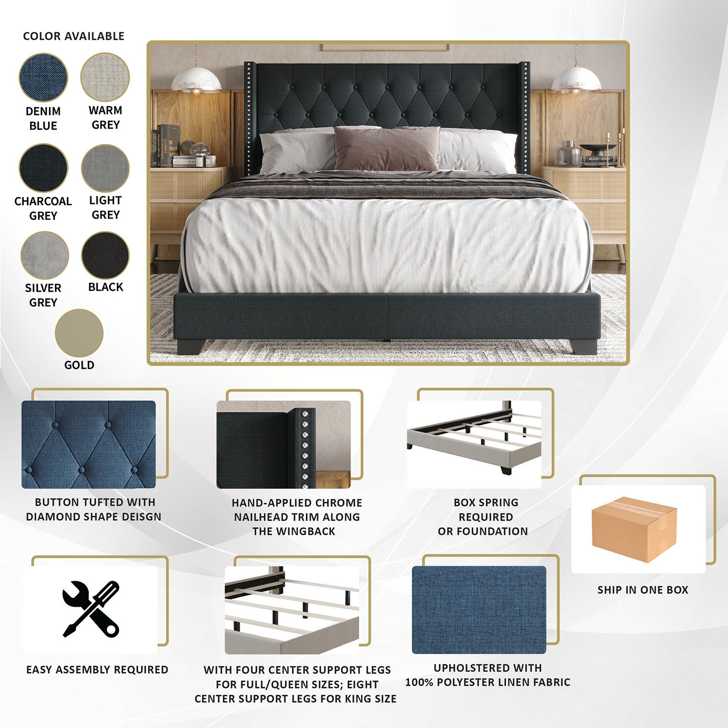 CasePiece C8403FUB-WGY-LN beds - View #9