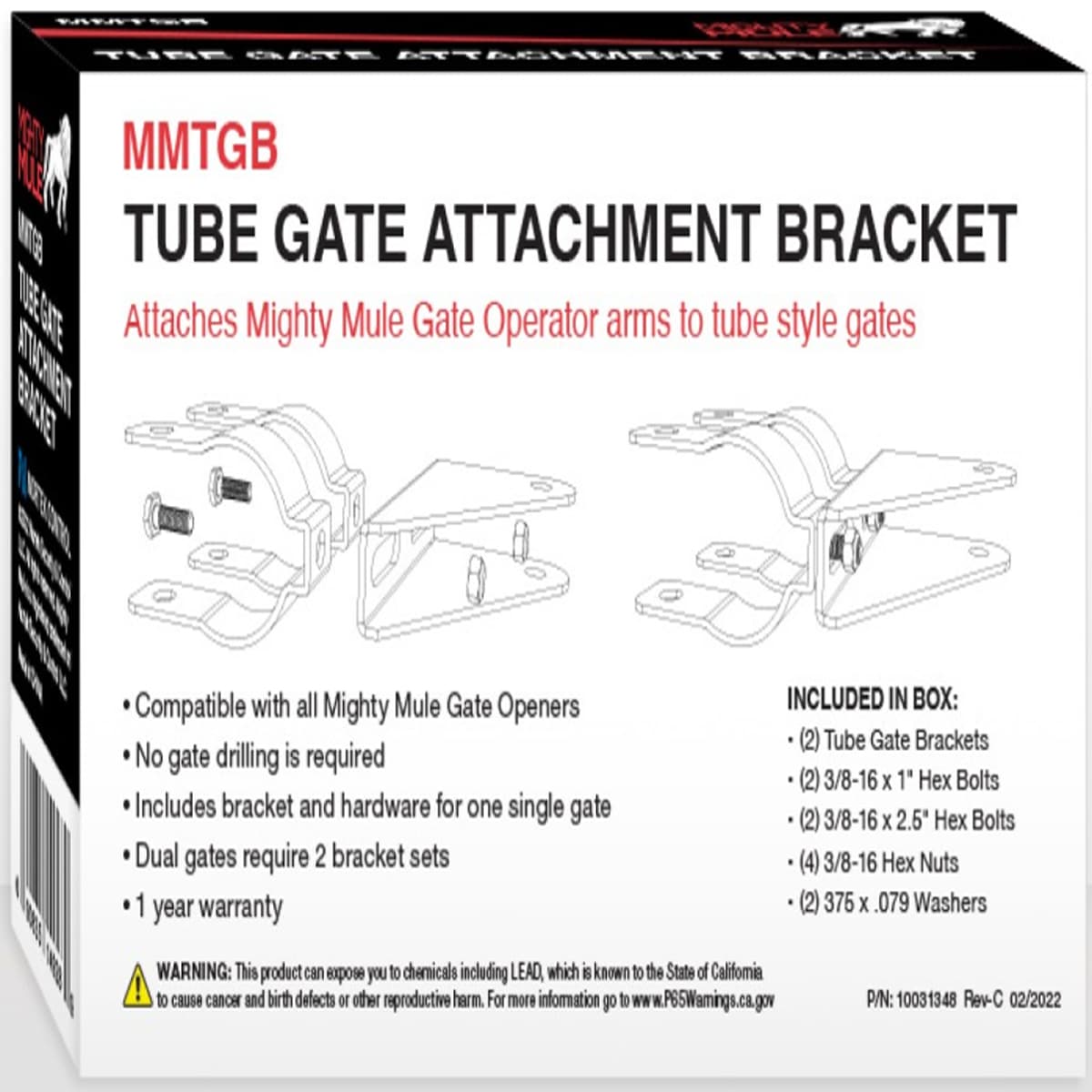 Mighty Mule Gate Opener Tube Fence Attachment Bracket