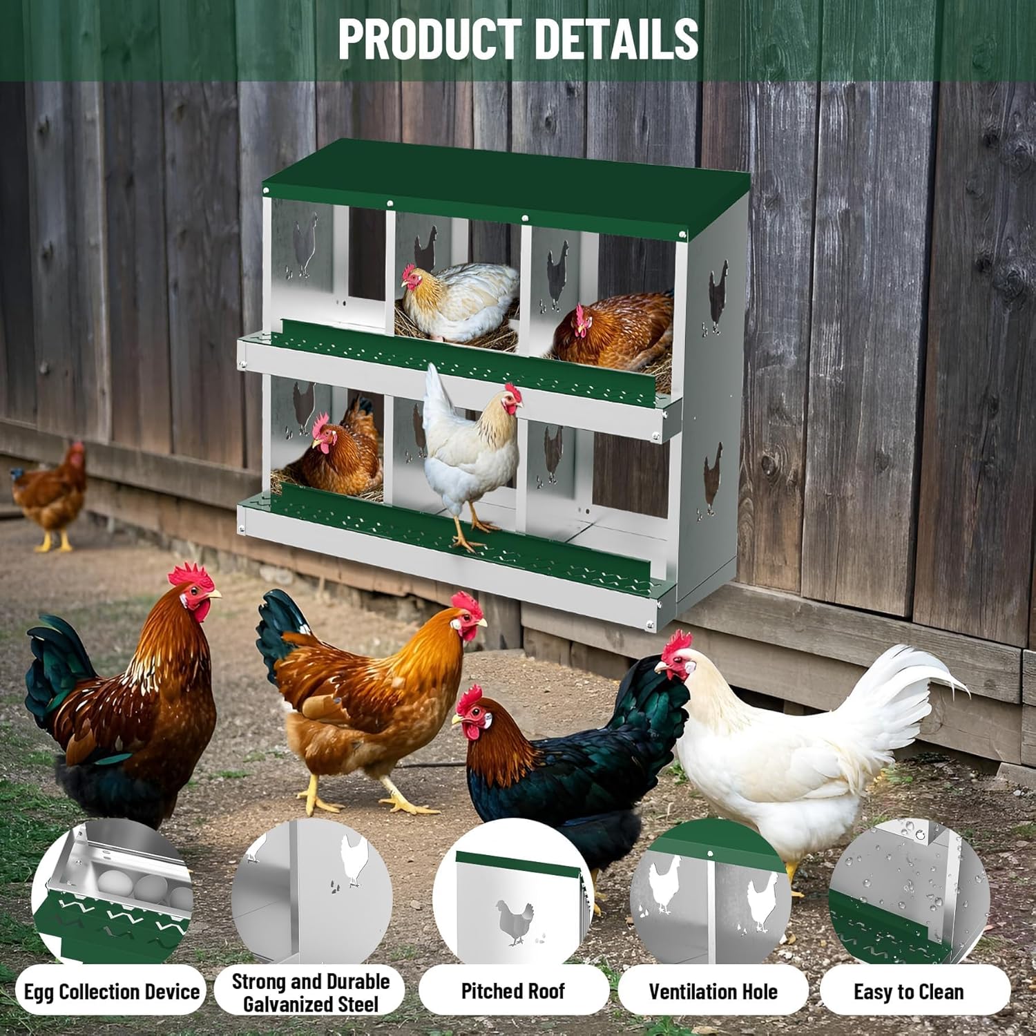Qeetex WLS-PHO-348SBN54 Chicken-Coops-Rabbit-Hutches - View #9