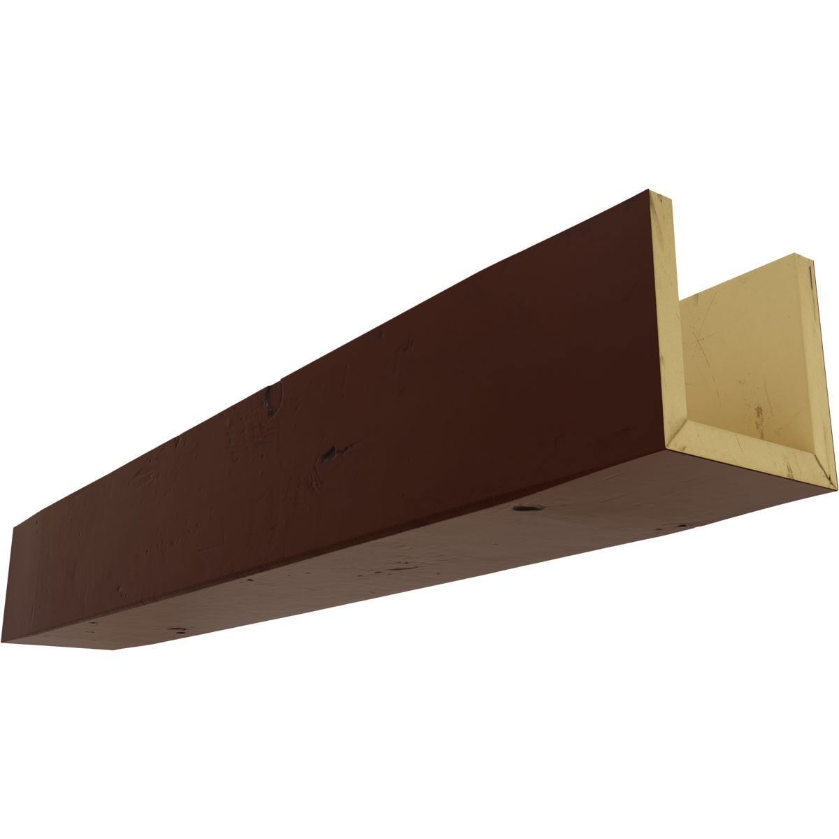 Ekena Millwork BMKP3C0100X080X192PE Knotty Pine 1-in x 10-in x 192-in Natural Pecan Finished Polyurethane U-Shaped Decorative Beam