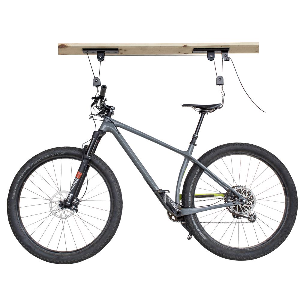 Sportsman Series Gray Steel Vertical Bike Hook for Garage or Basement  Ceiling Storage - Holds 1 Bike, Easy Installation, Pulley Mechanism in the Bike  Racks & Storage department at