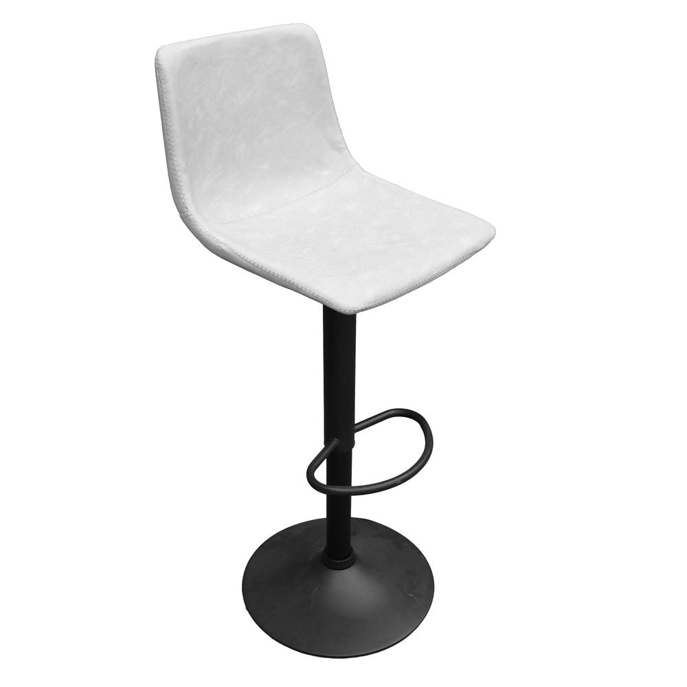 Leisuremod BG3531833 Tilbury Modern Adjustable Bar Stool With Footrest  360Degree Swivel