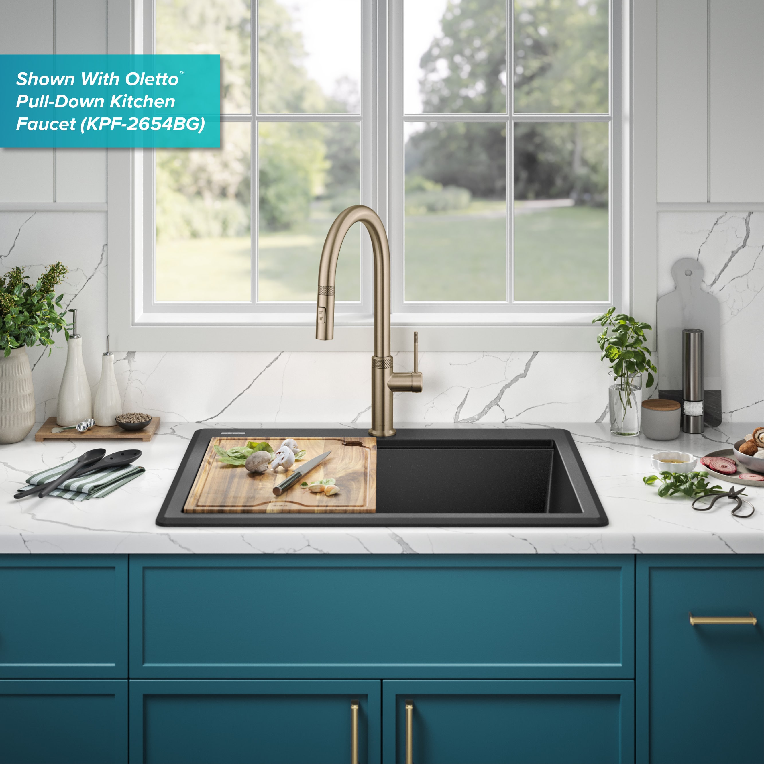 Kraus KGTW12-28MBL Kitchen-Sinks - View #6