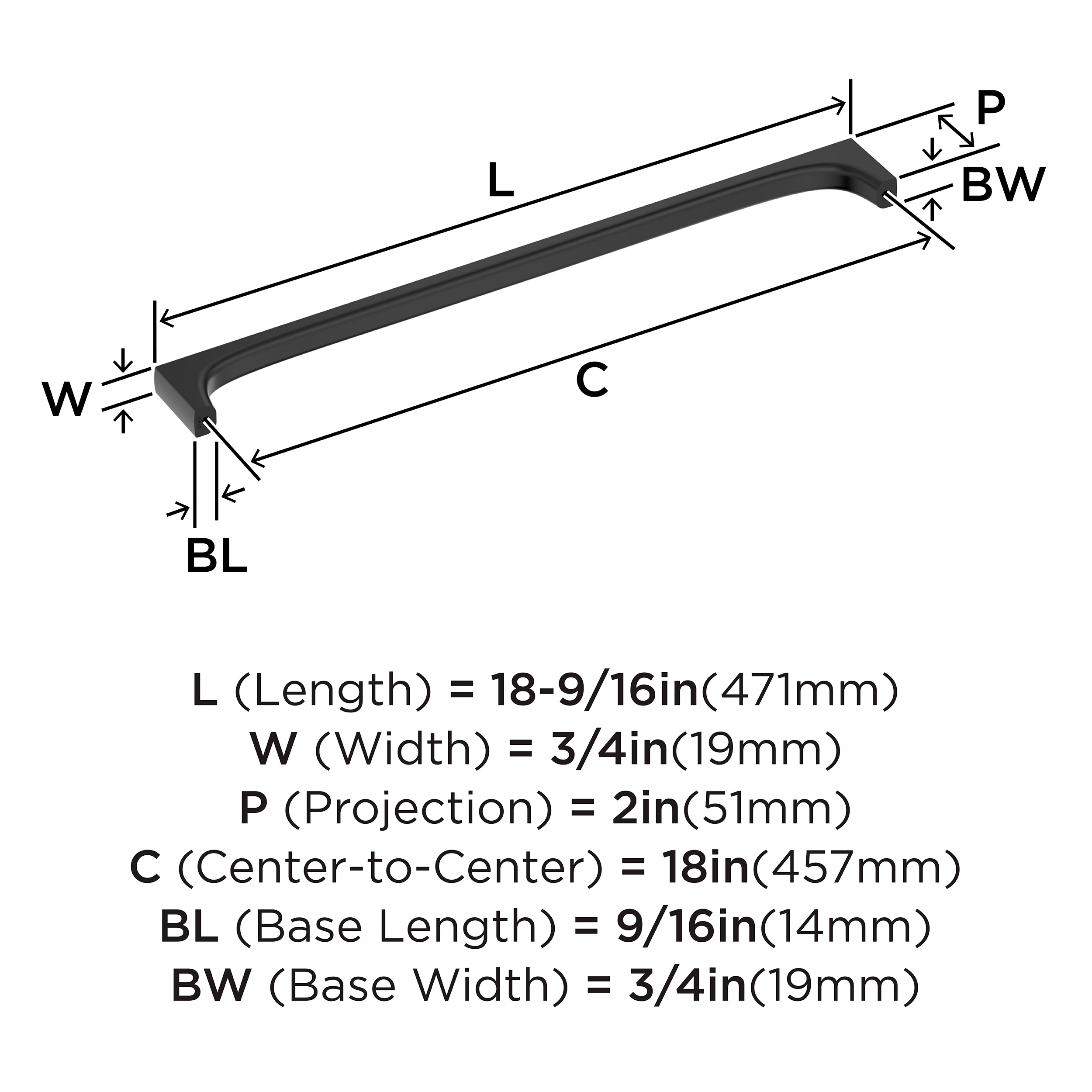 Amerock BP37431MB Cabinet-Pulls - View #4