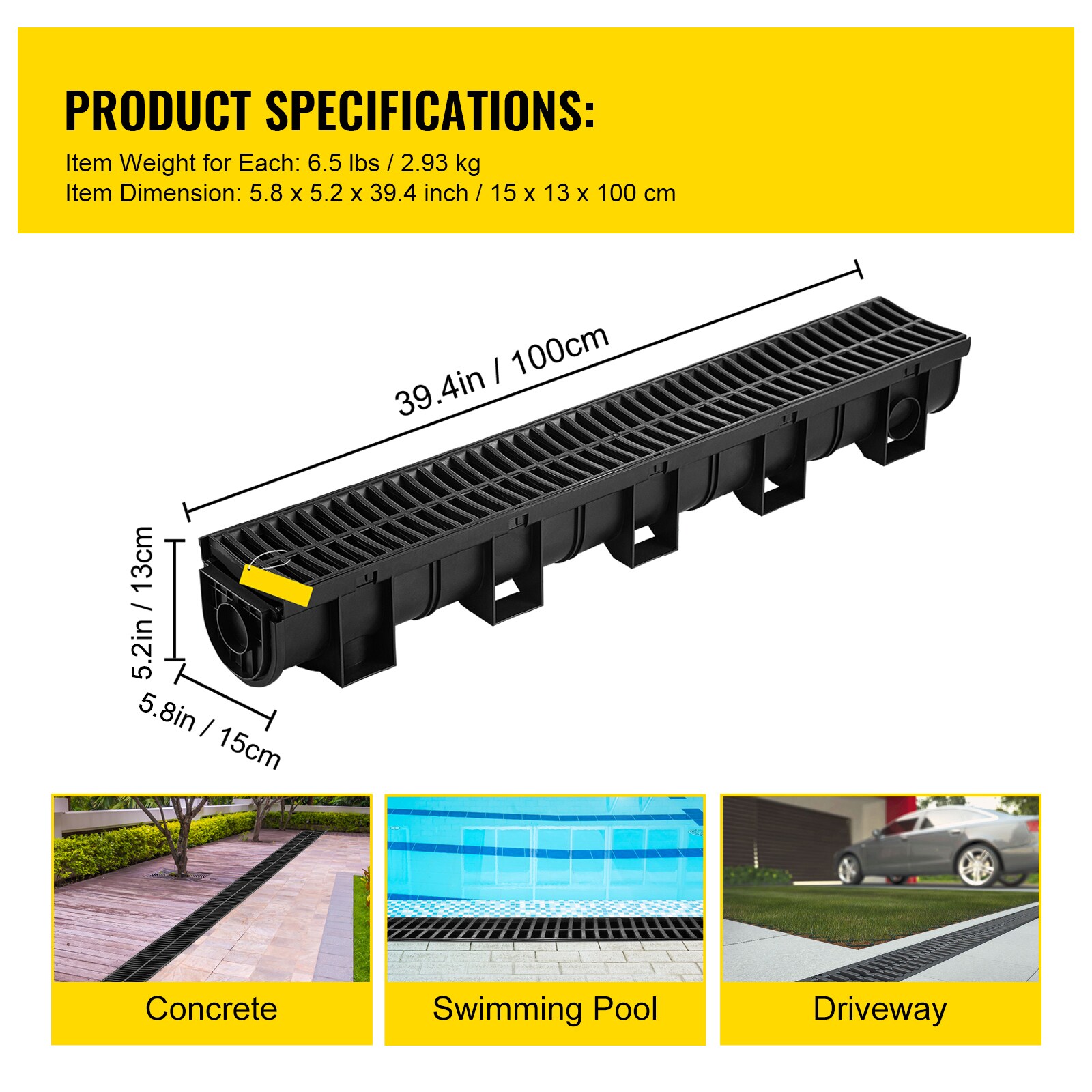 VEVOR SCPSLGM1001000552V0 Outdoor-Drainage - View #7
