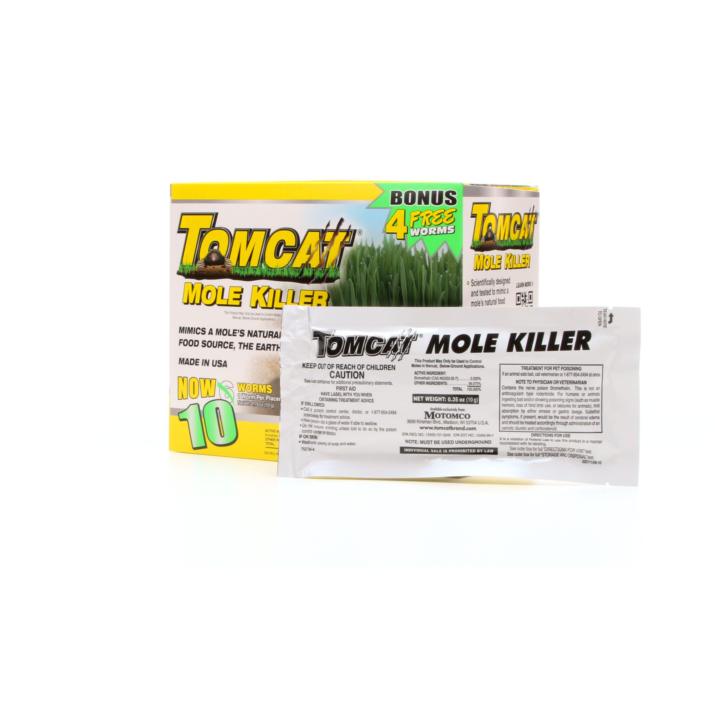 Pest Control Killer Taupe Mole Poison bait LOT-4 pcs Veleno Talpa Pack 480 g 