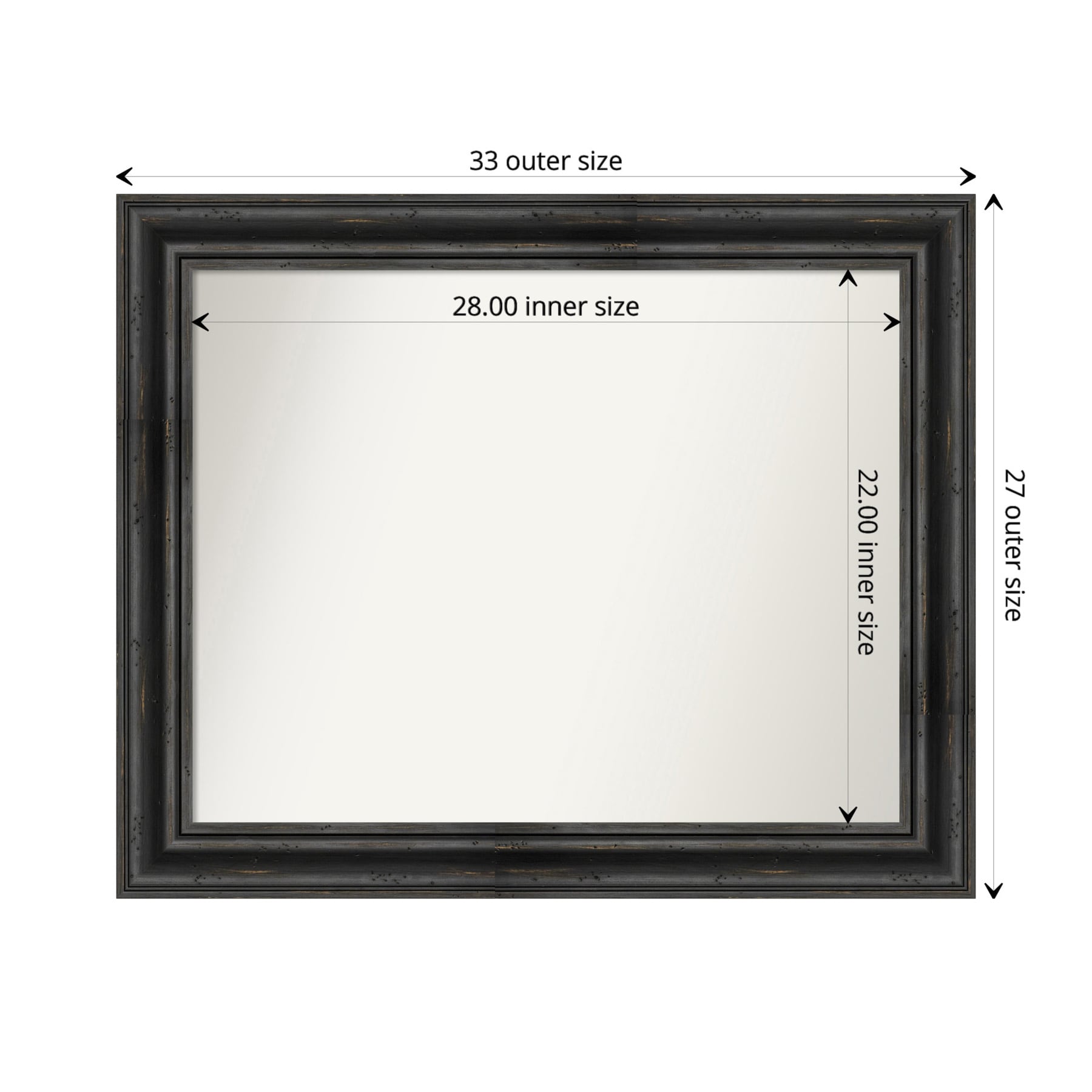 Rustic Black Pine Full Length Rectangular Bathroom Vanity Mirror