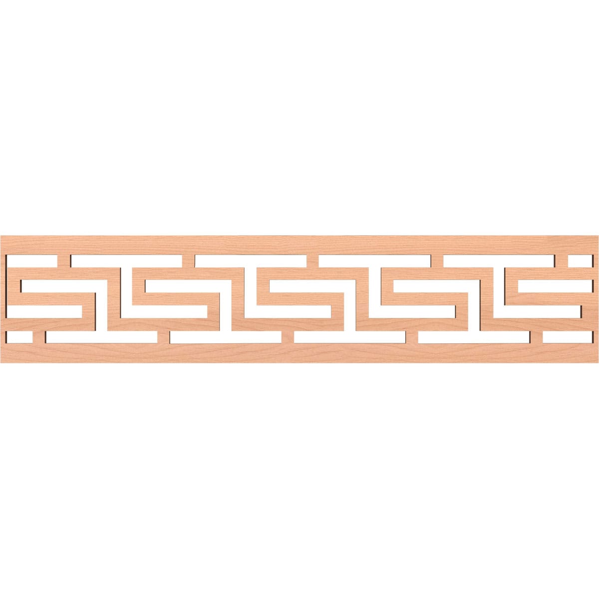 Ekena Millwork MLDB10X46TULAL Tulum Fretwork Flat Trim 10-in x 3.9-ft Alder Brown Unfinished 2155903 Pierced Wall Panel Moulding