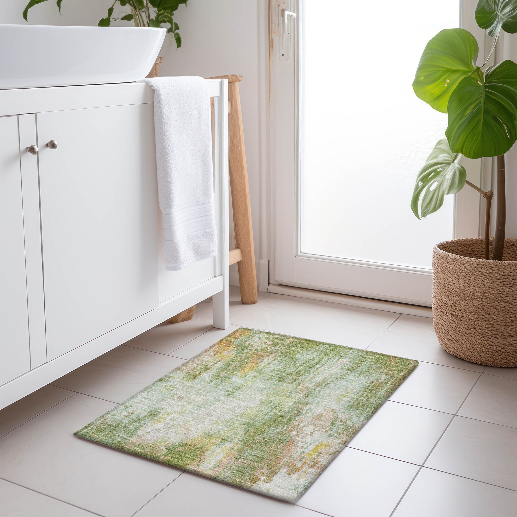 Addison Rugs ACN1640SA20X30 Chantille ACN1640SA 1 x 2 (ft) Loomed Sage Rectangular Indoor/Outdoor Machine washable Pet Friendly Area rug