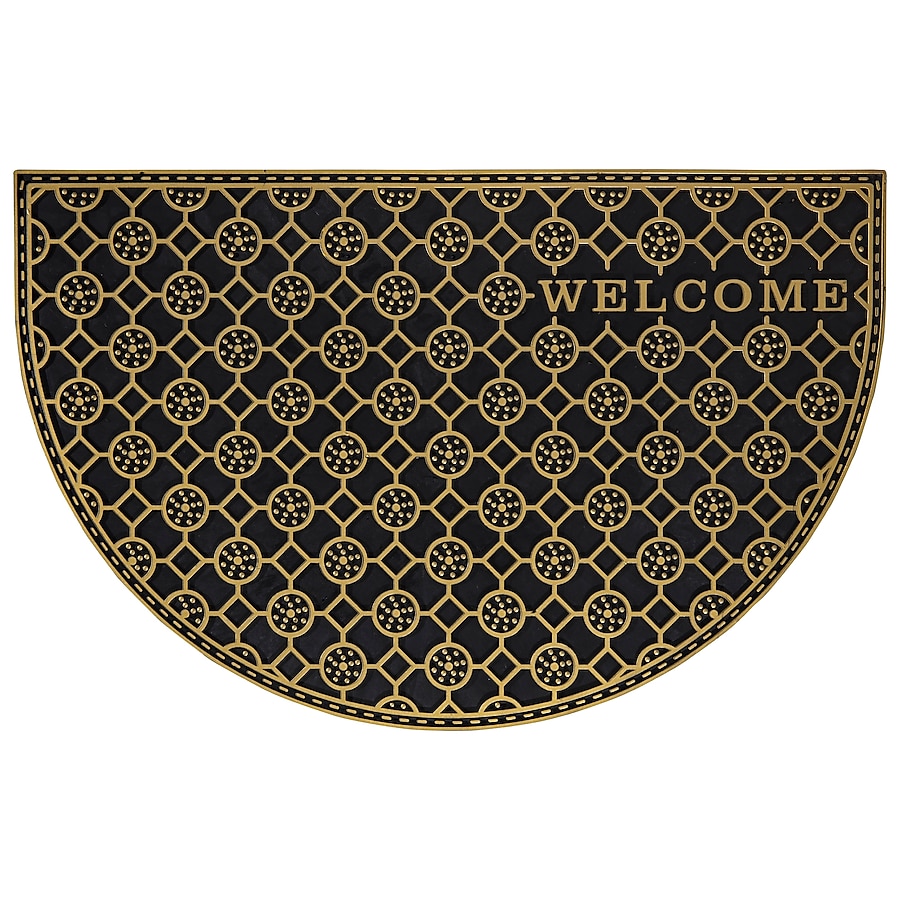 Imports Decor Outdoor Doormat 1-1/2-ft x 2-1/2-ft Brown Semicircle Outdoor Door Mat Imports Decor Outdoor Doormat 1-1/2-ft x 2-1/2-ft Brown Semicircle Outdoor Door Mat