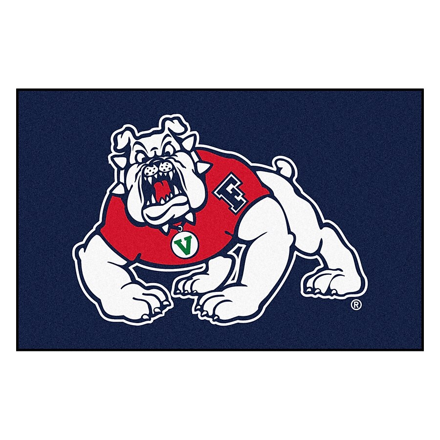 FANMATS Fresno State Bulldogs 1-1/2-ft x 2-1/2-ft Blue Rectangular Indoor Door Mat FANMATS Fresno State Bulldogs 1-1/2-ft x 2-1/2-ft Blue Rectangular Indoor Door Mat