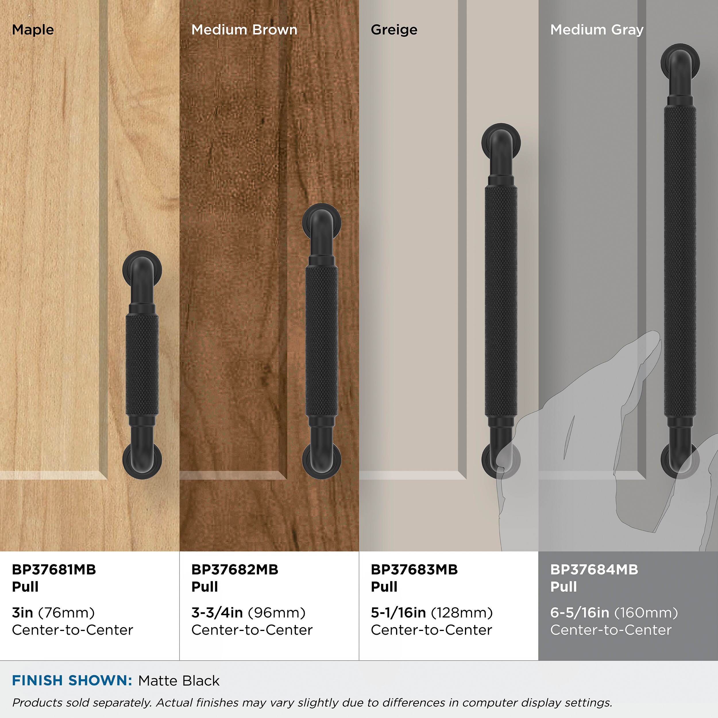 Amerock BP37684MB Cabinet-Pulls - View #7