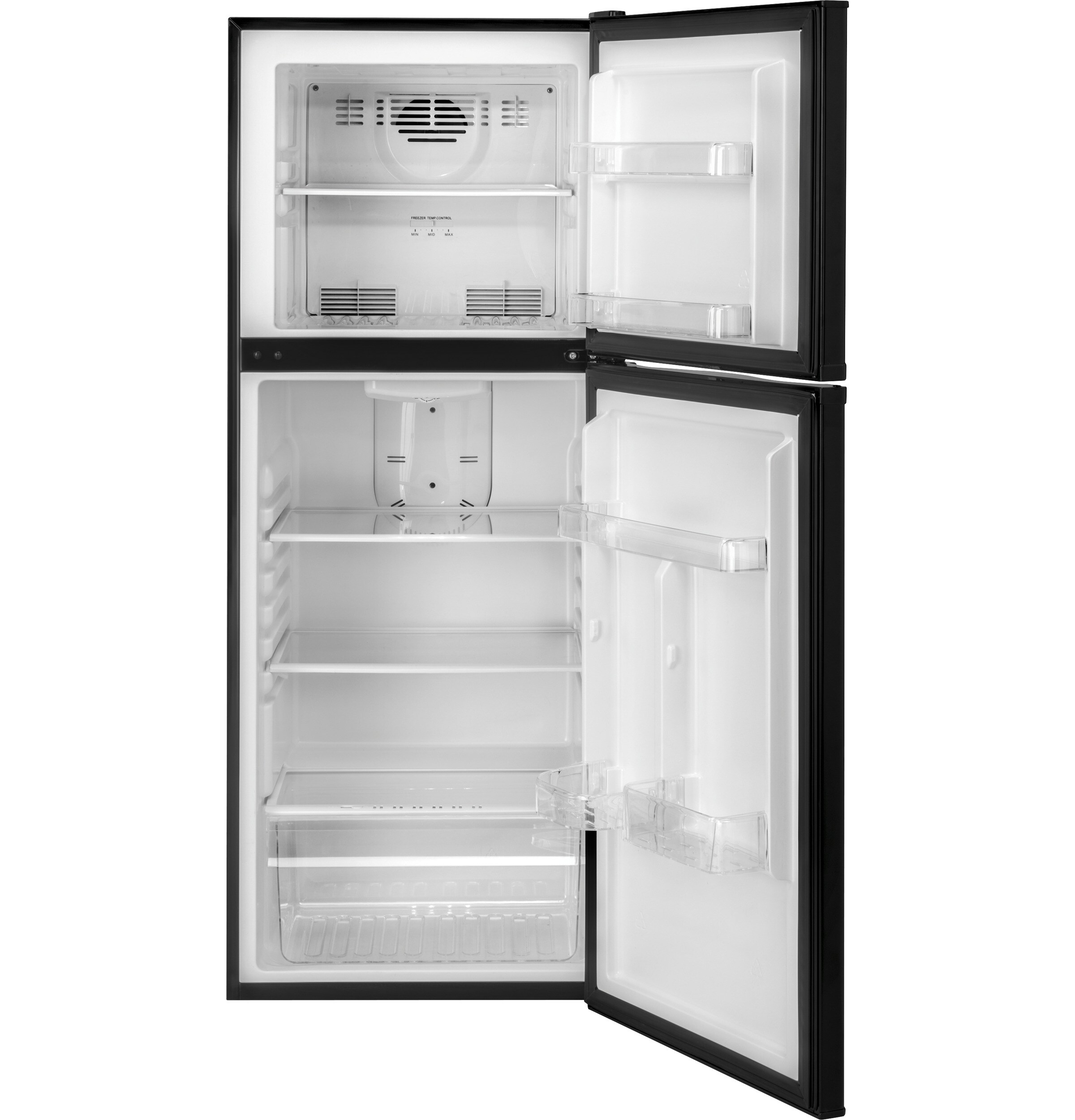 Hotpoint 9.7-cu ft Counter-depth Top-Freezer Refrigerator (Black)