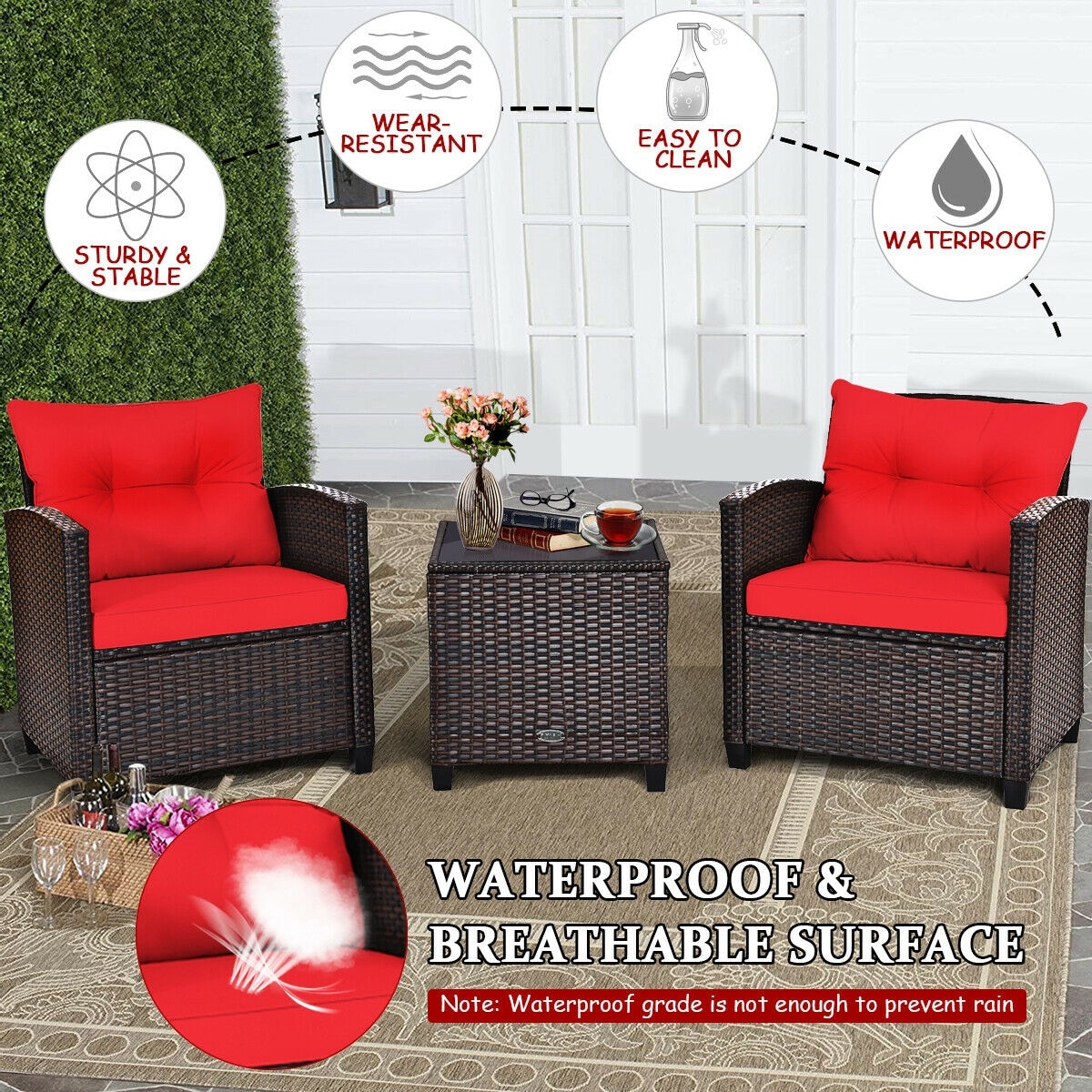 Forclover HYFC-760RE Patio-Conversation-Sets - View #7