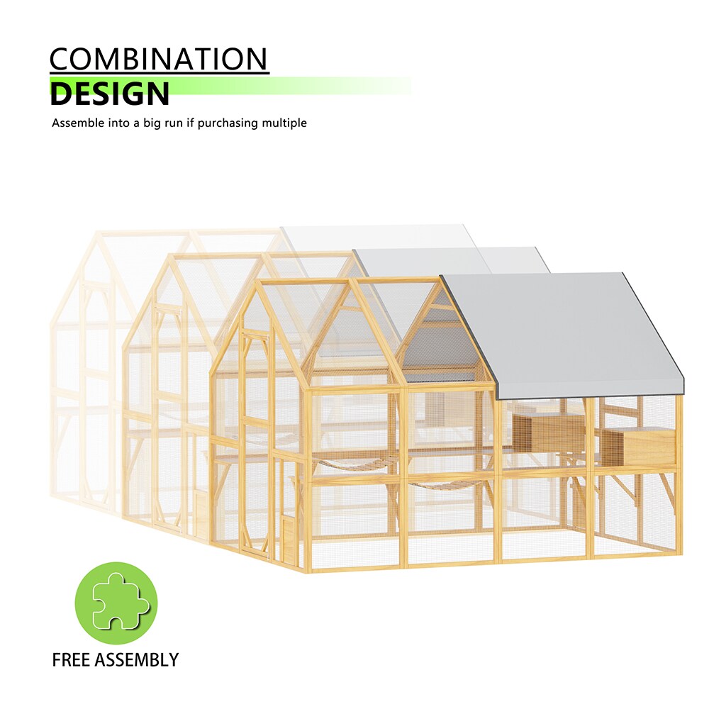 Homsee C-KF150158-09-AB Chicken-Coops-Rabbit-Hutches - View #8