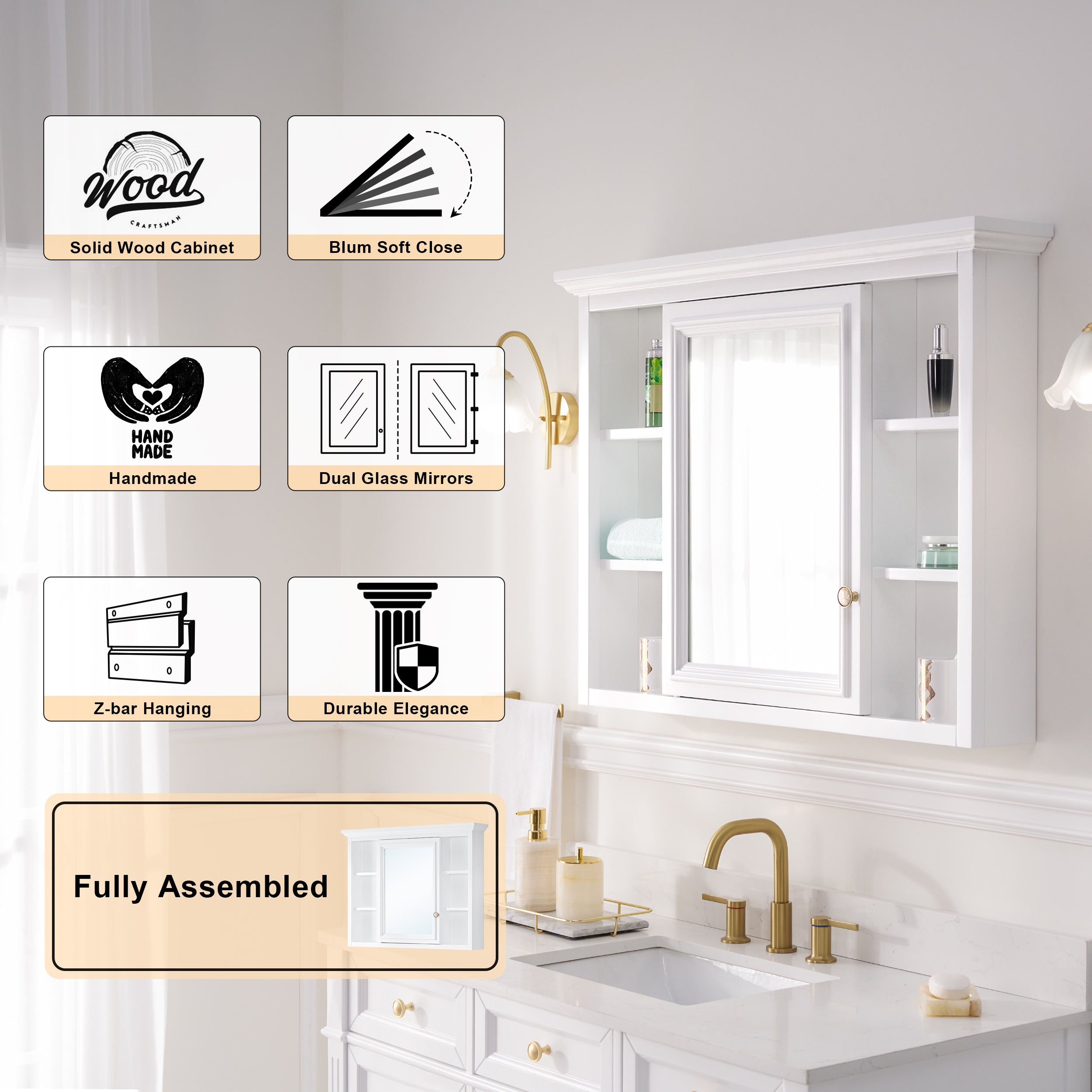 WELLFOR EX-5MC2432LRY Bathroom-Medicine-Cabinets - View #14