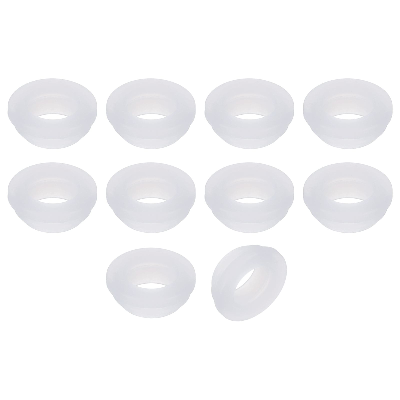 Unique Bargains 10pcs Rubber Grommets 18mm Drill Hole 14mm ID Hole Top Hat Grommet Silicone Rubber Hole Plug Gasket Wires Protection for Wiring Automotive Clear #S26030600UX4376
