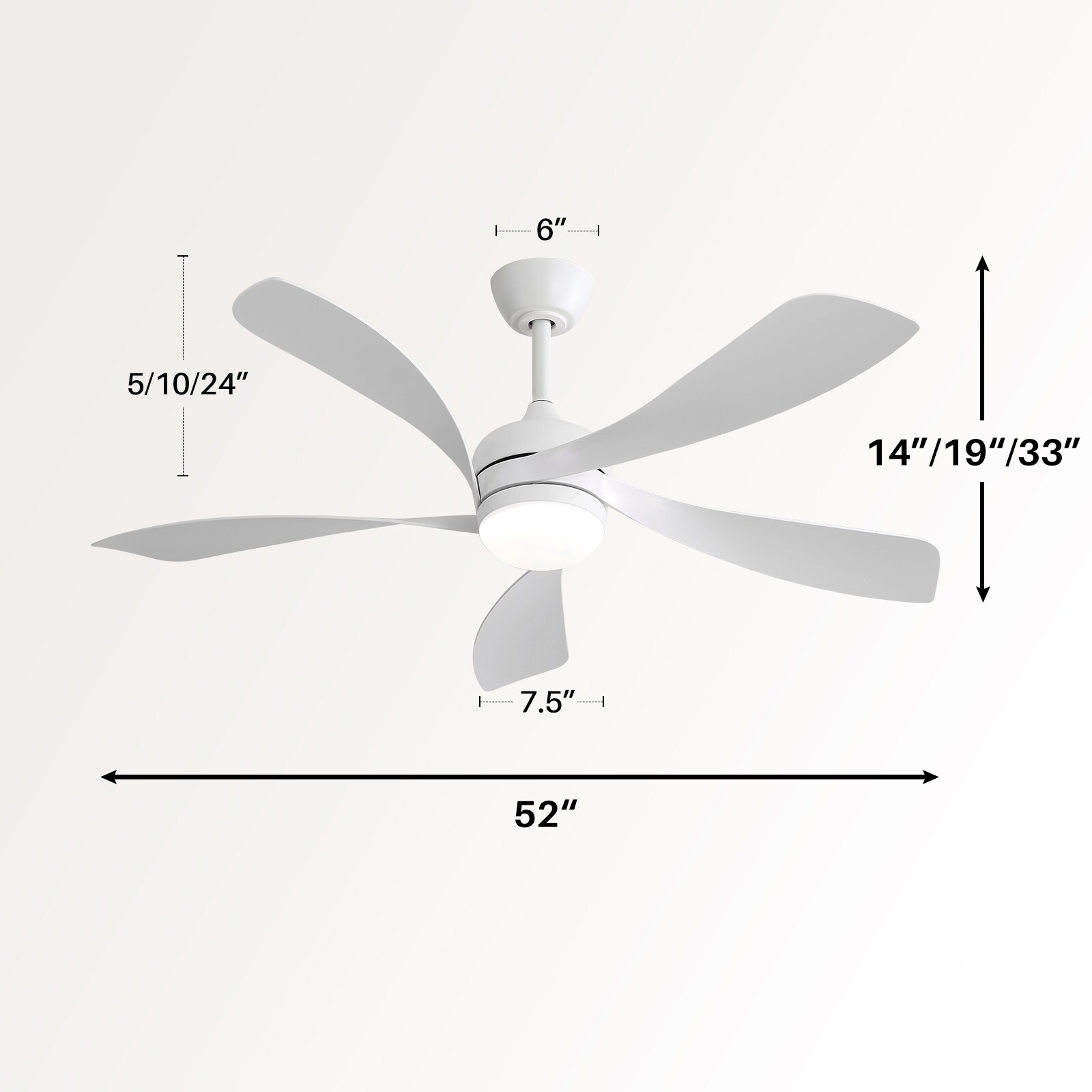 Sofucor L-52K096-WH-ABS-WH60 Ceiling-Fans - View #9