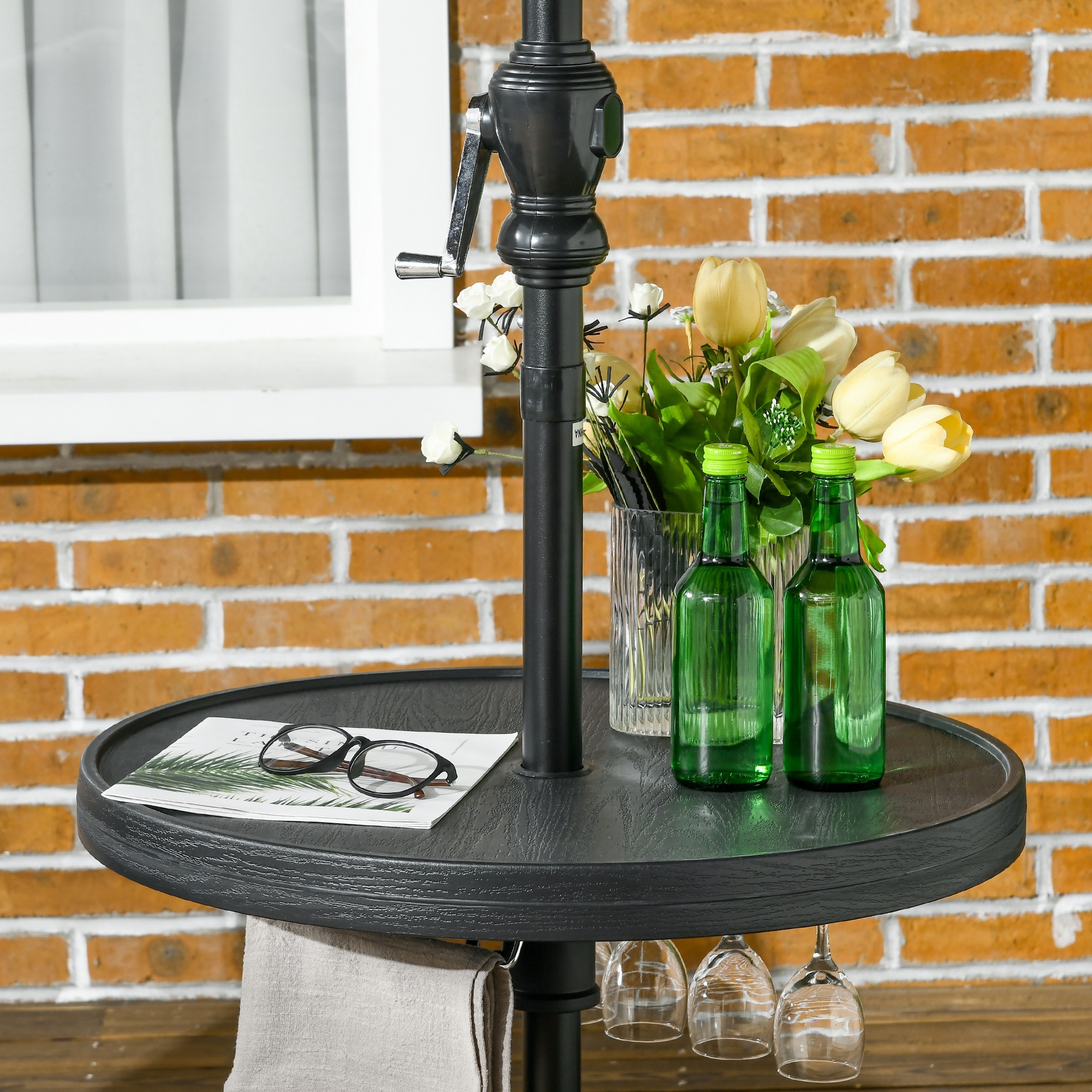 Outsunny 84D-276V00BK Umbrella-Bases - View #2