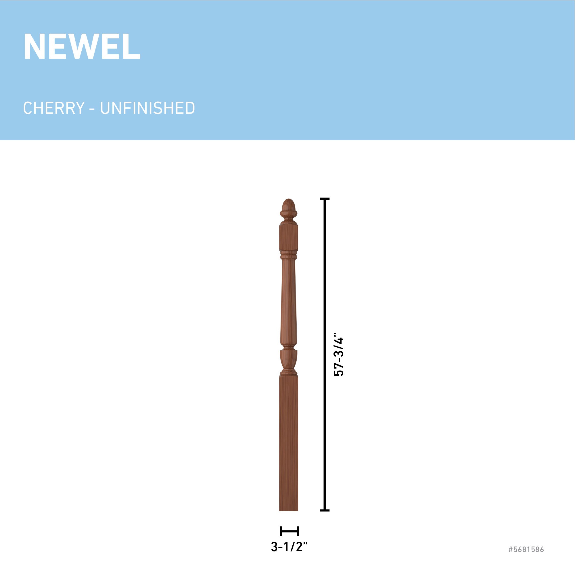 L.J. Smith Stair Systems LJP-3042-C Interior-Stairpart-Newel-Posts - View #3