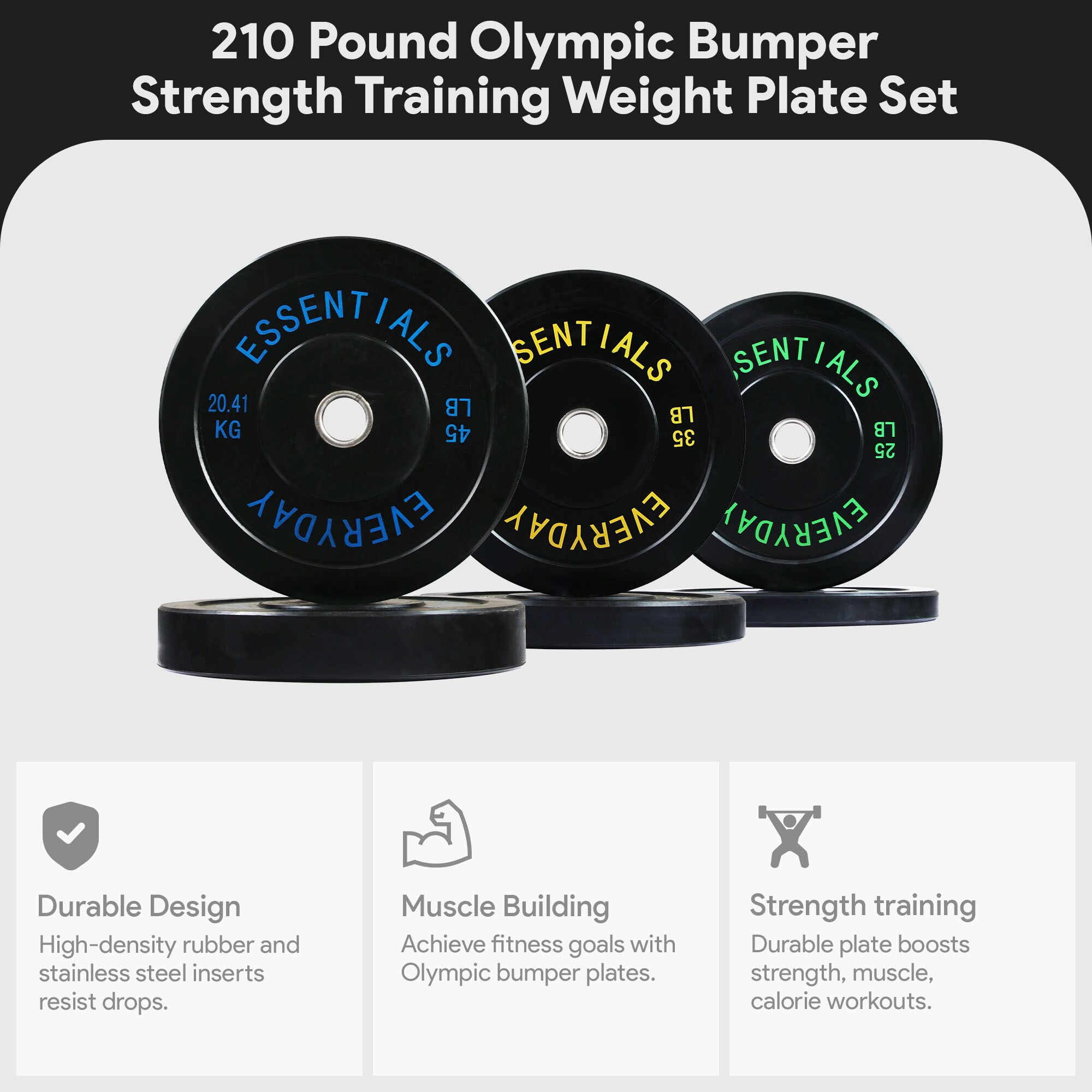 Balancefrom SPEEBP-210BLK Barbells-Weight-Bars-Plates - View #4