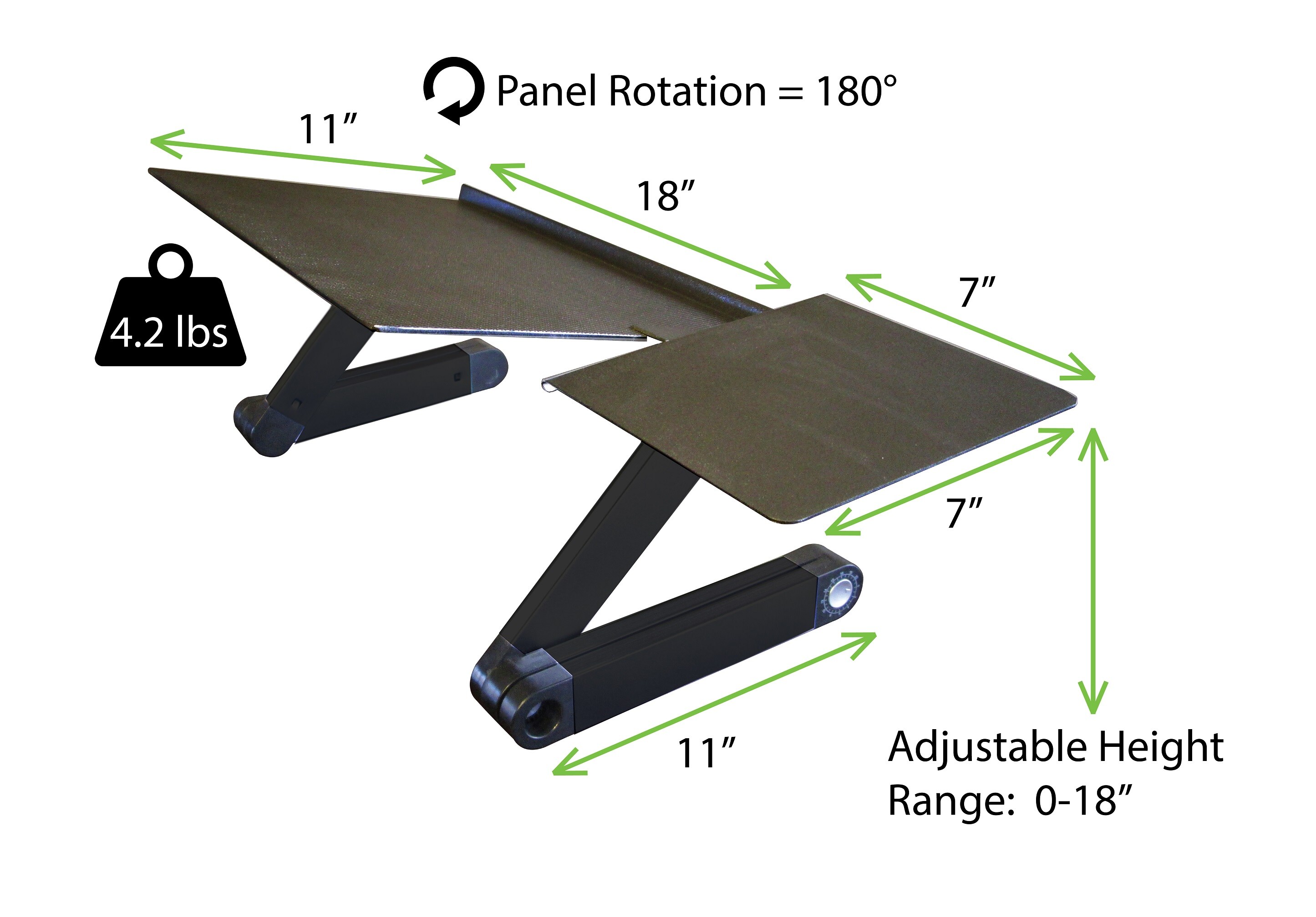 Uncaged Ergonomics KT2 Ergonomic Keyboard Tray - Raise Keyboards Above Desk  Height - Standing Desk Keyboard Tray - Negative Tilt - Black in the Office  Accessories department at