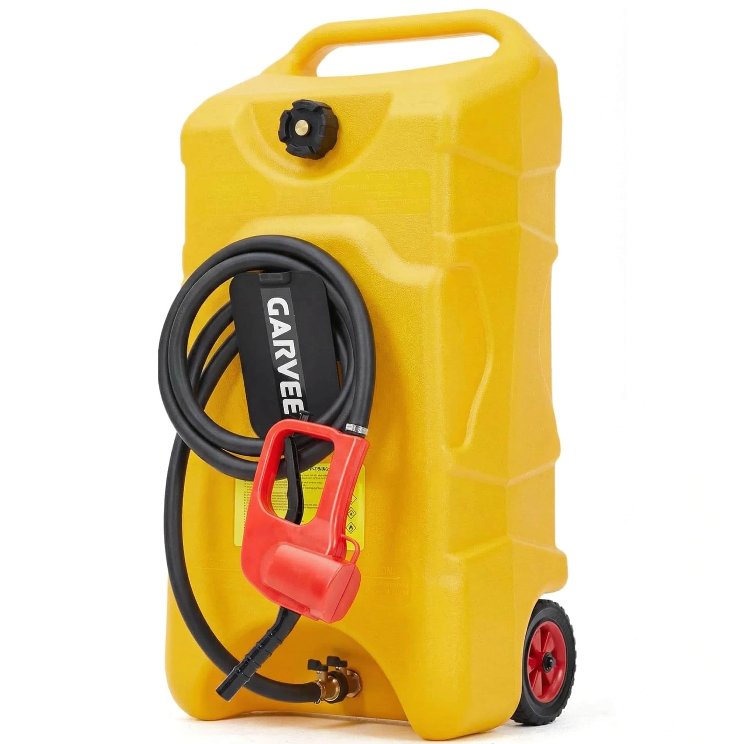 GarveeLife - Upgraded 16 Gallon Gas Tank 60L Heavy-Duty Fuel Can with Manual Transfer Pump 10FT ...
