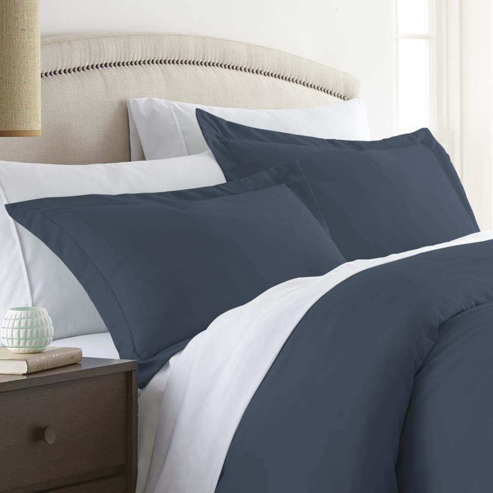 Ienjoy Home IH-SHAM-STD-NA 2 -Pack Home Navy Standard Microfiber Pillow Case