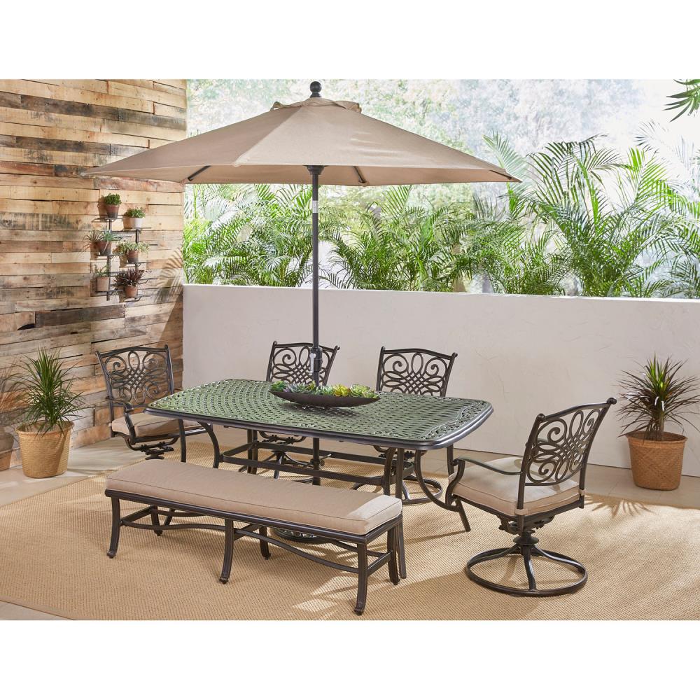 Hanover TRADDN6PCSW4BN-SU-T Patio-Dining-Sets - View #10