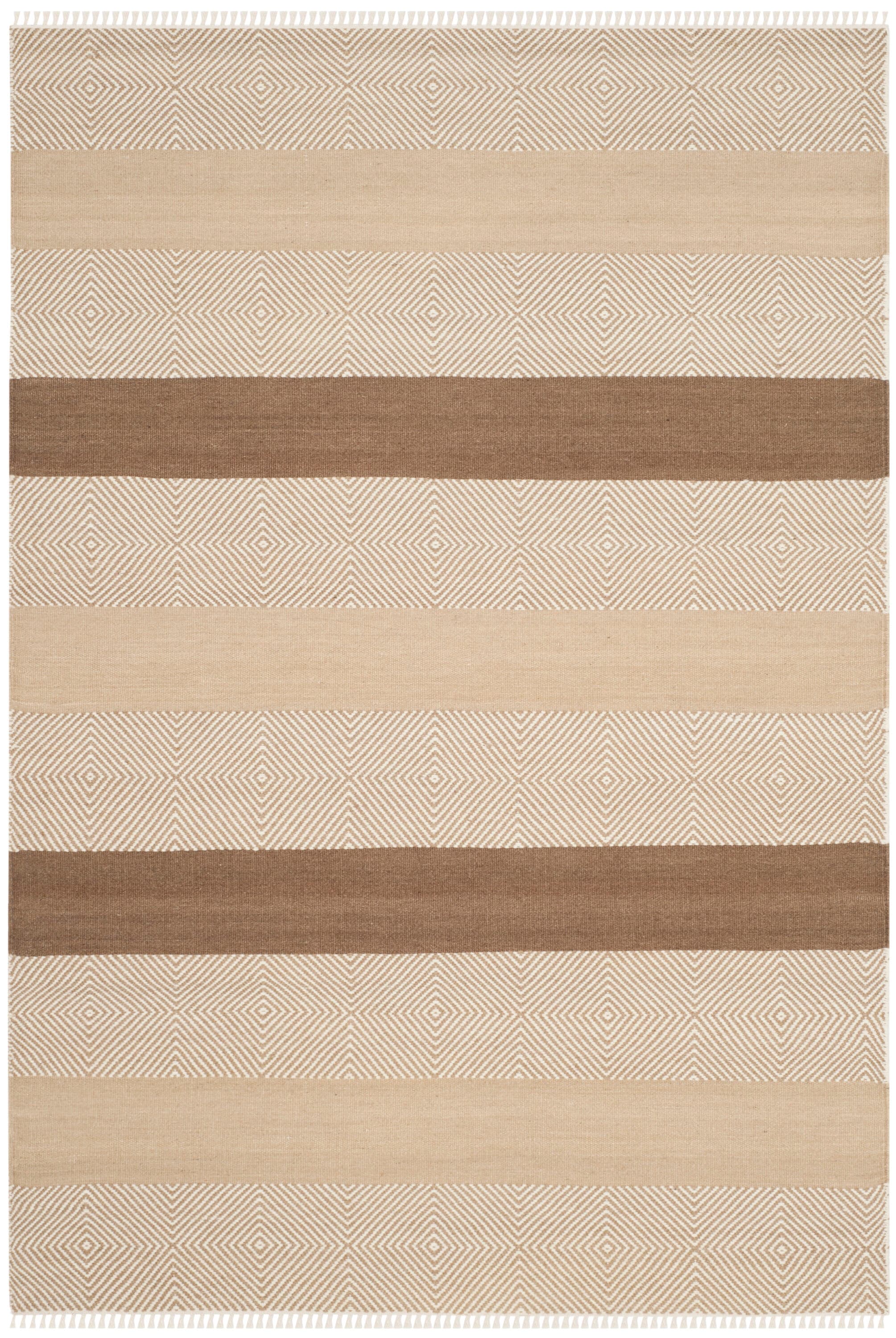 Kilim KLM103 Hand Woven Area Rug - Beige - 4'x6' - Safavieh.