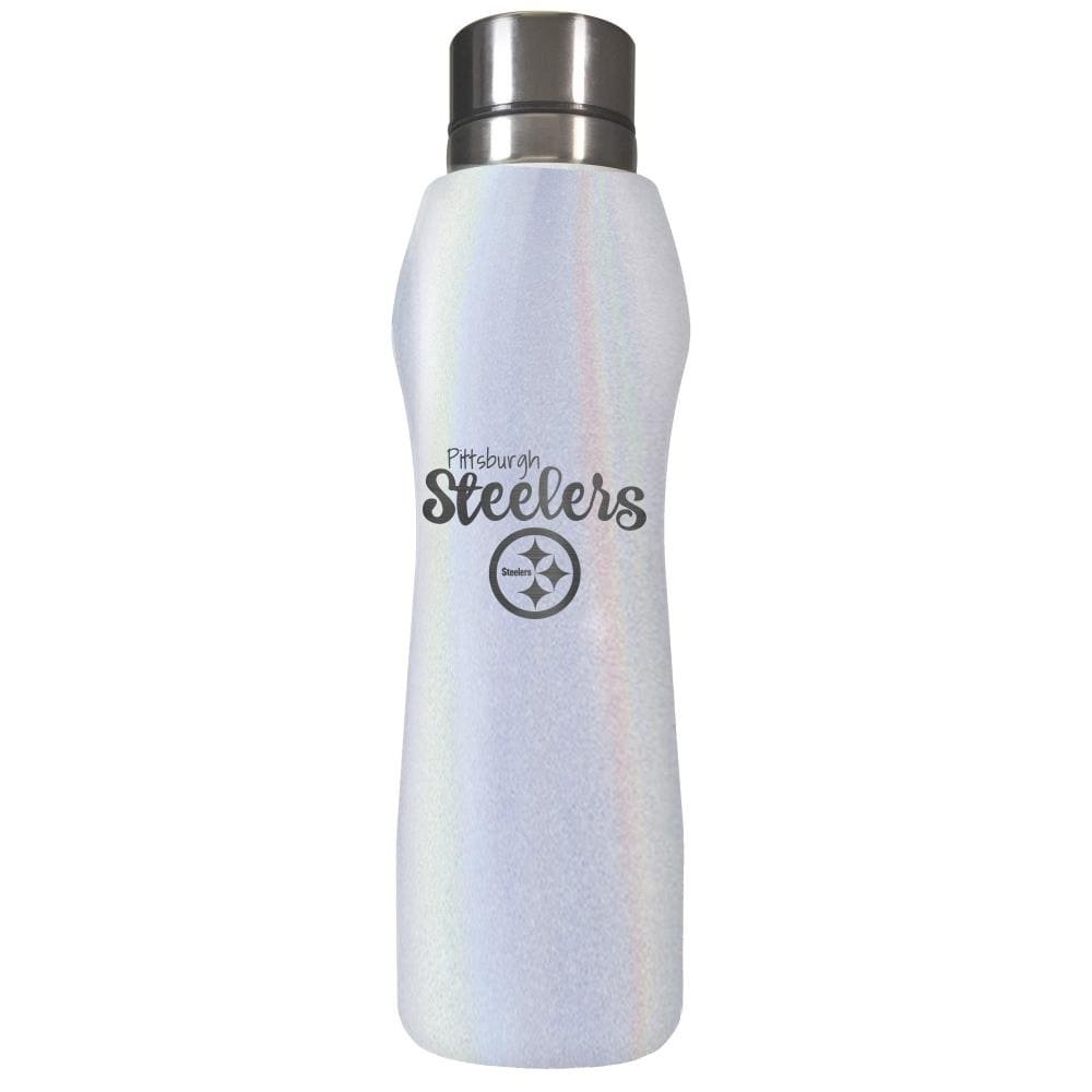 GREAT AMERICAN Pittsburgh Steelers Opal Curve Hydration Bottle Diamond  Collection 20-fl oz Stainless Steel Water Bottle at