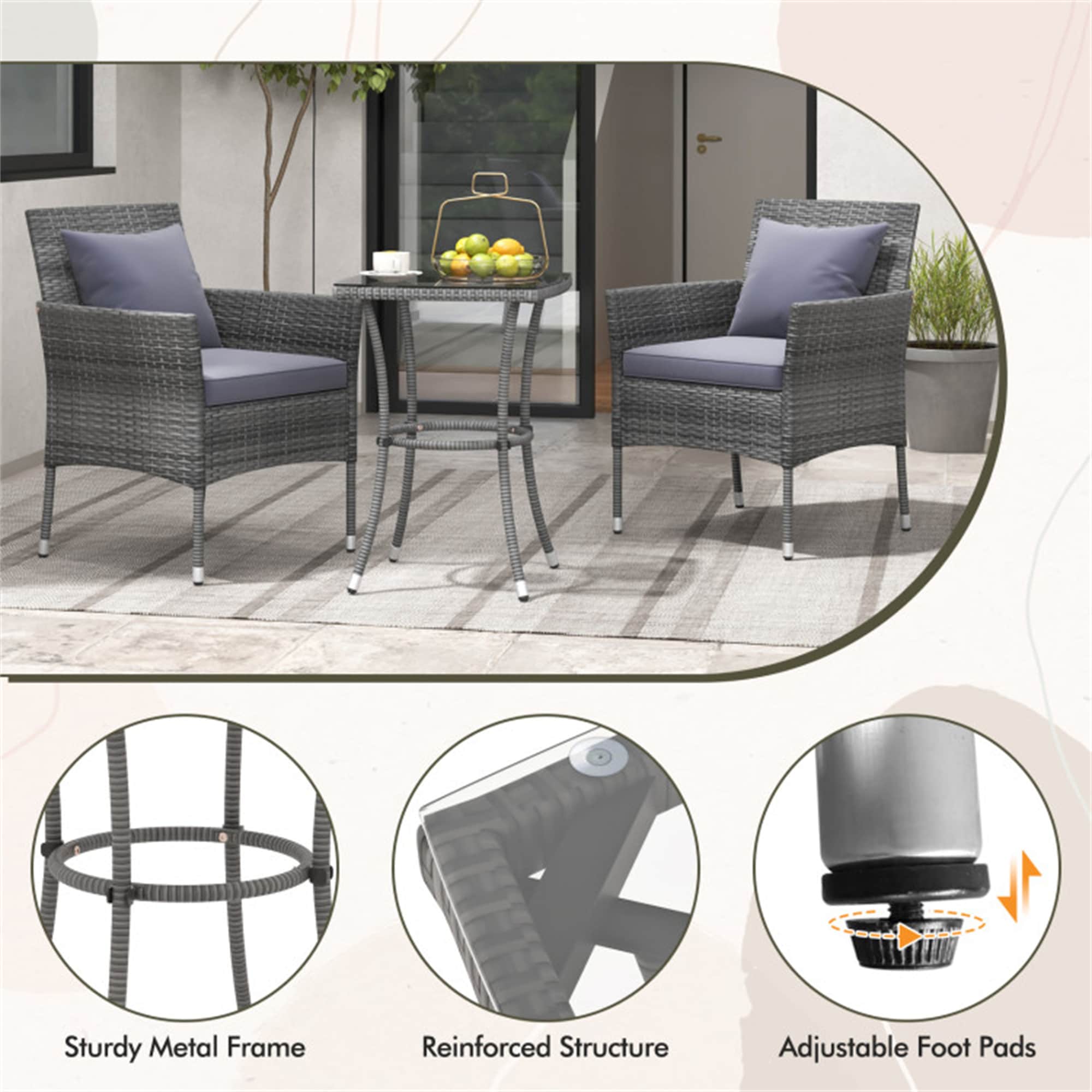 BABOOM BOM-70901WH-CO Patio-Conversation-Sets - View #10