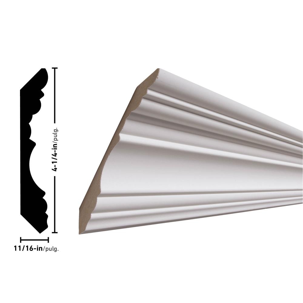 allen + roth 4-1/4-in x 8-ft Painted MDF L 326 Crown Moulding in the ...