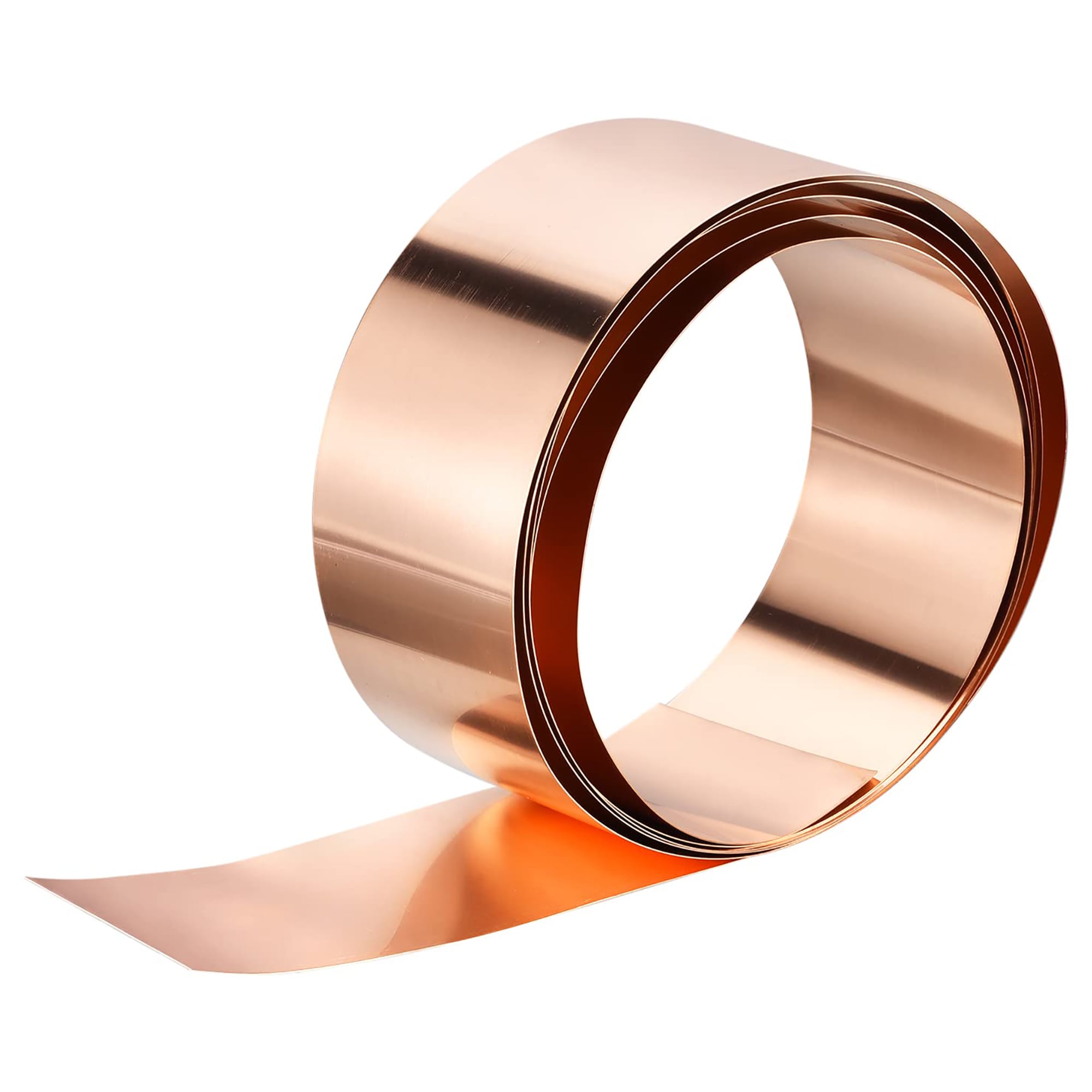 Etokfoks  2 in x 11 ft Copper Sheet Metal Roof Flashing Roll with Weatherproof Corrosion Resistance for DIY Projects