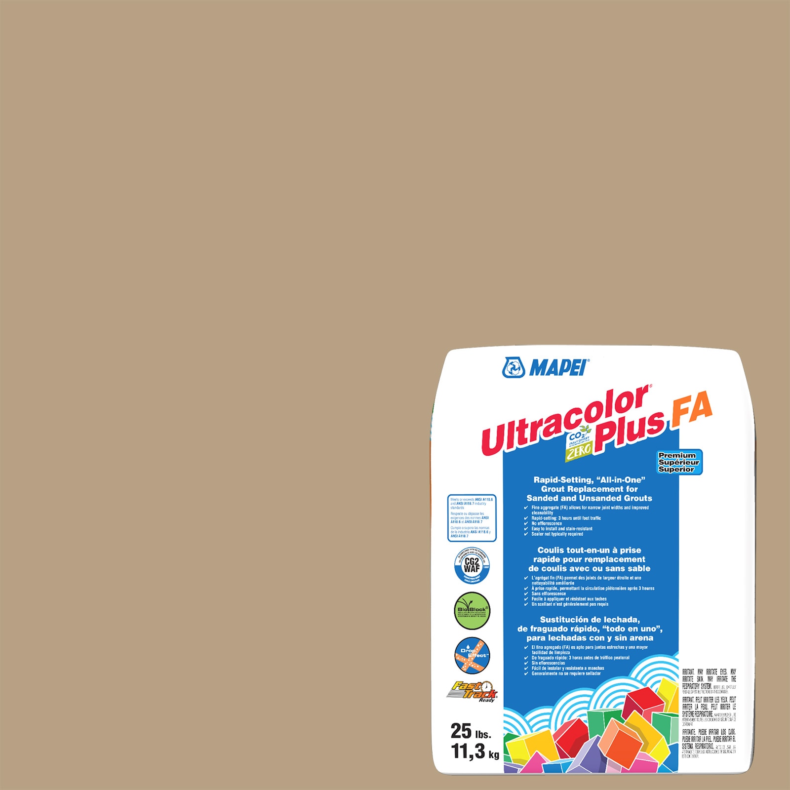 MAPEI 6BU504411 Ultracolor Plus FA Pale Umber #5044 All-in-one Grout (25-lb)