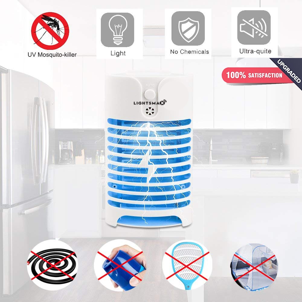 Electric Bug Zapper With Uv Light Trap/electronic Mosquito Killer/indoor  Plug-in Pests Killer/nontoxic,odorless & Noiseless Fly Eliminator/powerful