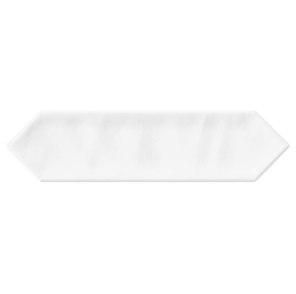 Giorbello G2110-SMPL Sample- White 3-in x 12-in Glazed Ceramic Subway Hexagon Floor and Wall Tile