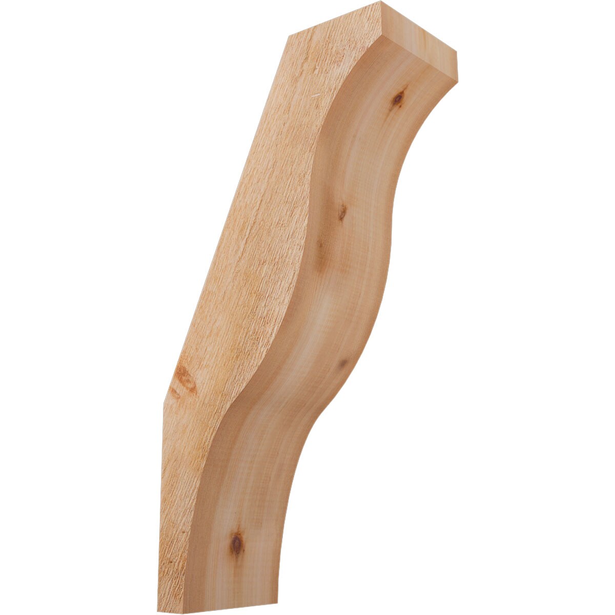 Ekena Millwork BRC06X12X24FST00RWR 6-in x 12-in x 24-in Western Red Cedar Unfinished Wood Funston Rough Sawn Knee Brace