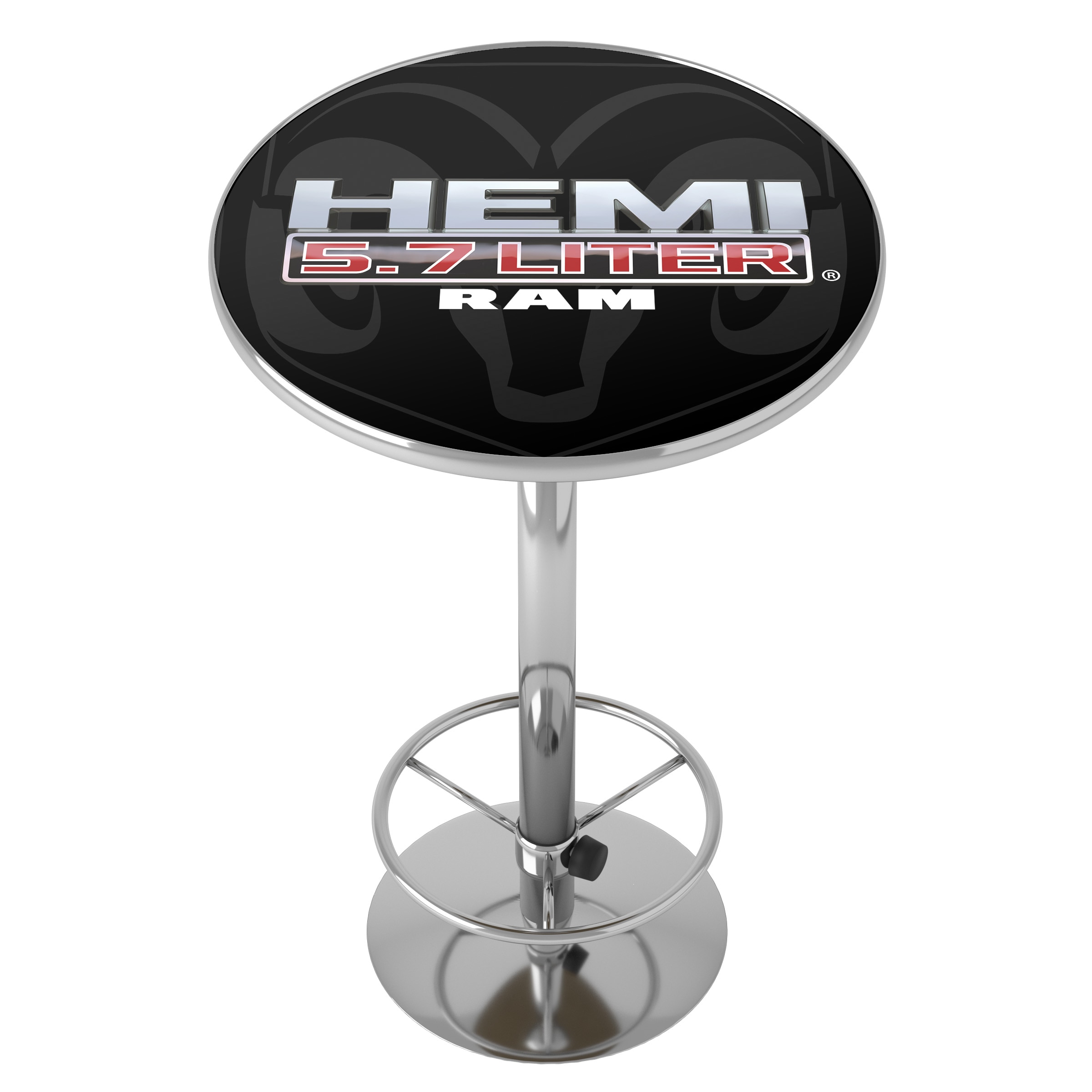 Trademark Gameroom RAM2000-HEMI Pub Tables Multiple Round Traditional Bar Table, Composite with Metal Pedestal Base 27.375-in L x 42-in H