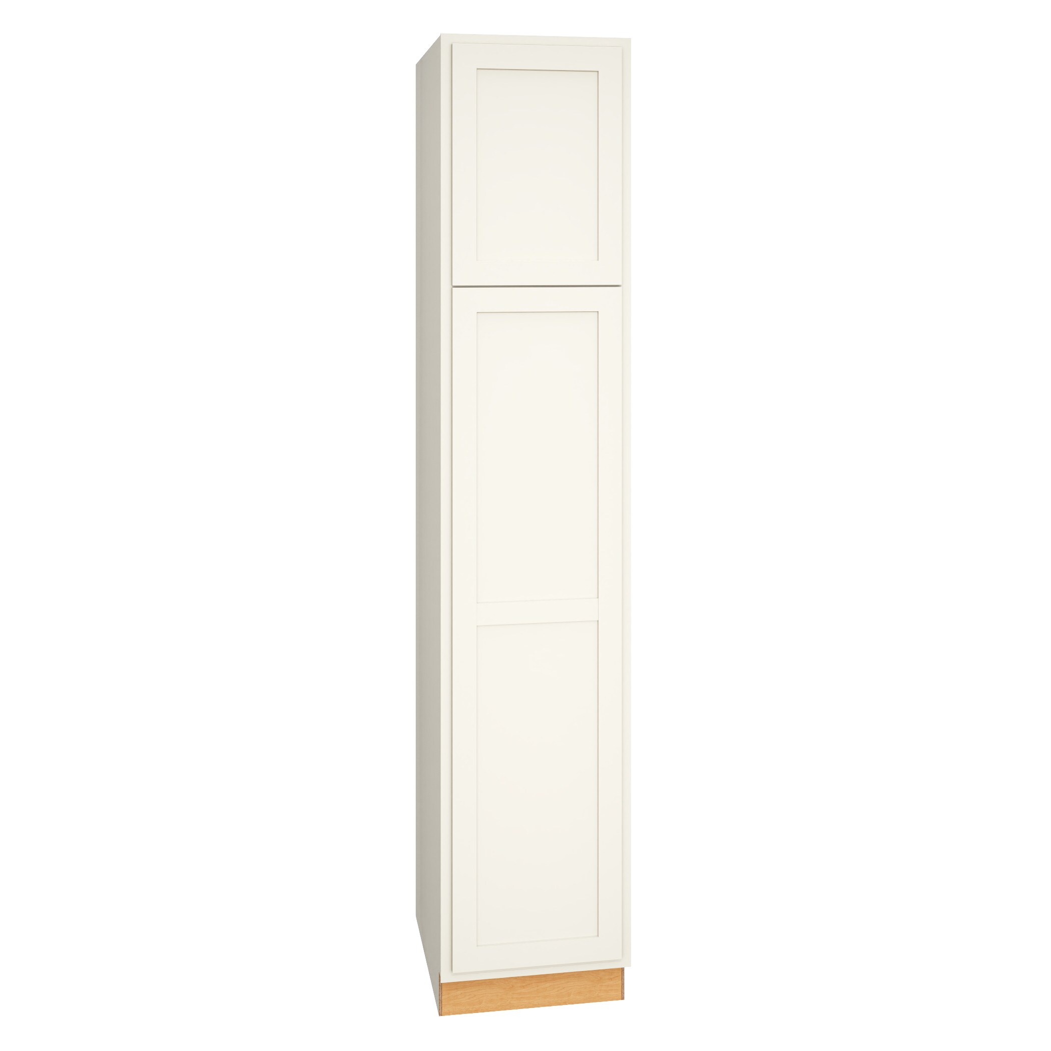 Diamond Express 321 U189624R Jamestown 18-in W x 96-in H x 24-in D White Partial Overlay Pantry Fully assembled Plywood Cabinet (Recessed Panel Shaker)