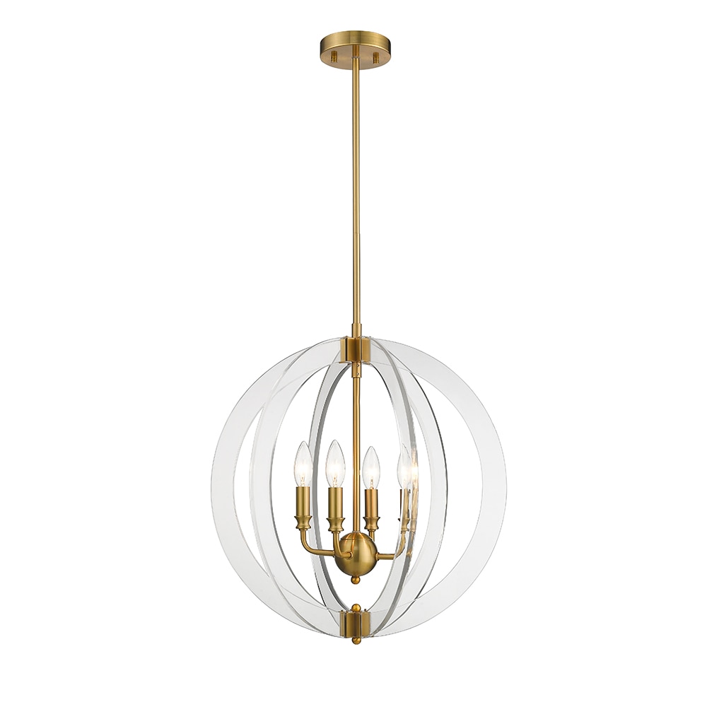 OVE Decors Isabelle 4-Light Brushed Gold Modern/Contemporary LED Dry rated  Chandelier in the Chandeliers department at