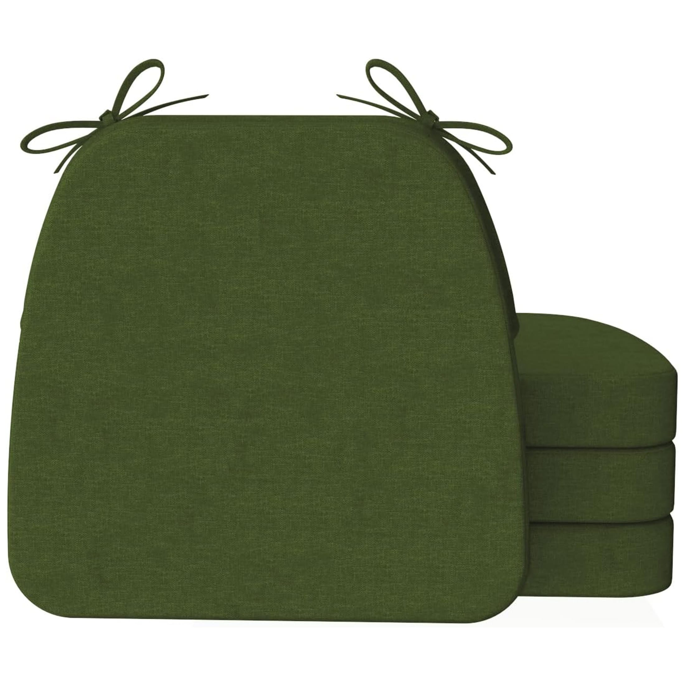 AAAAAcessories LS-DCCLH-SHENLV-4P Dark Olive Green Solid Chair Cushion