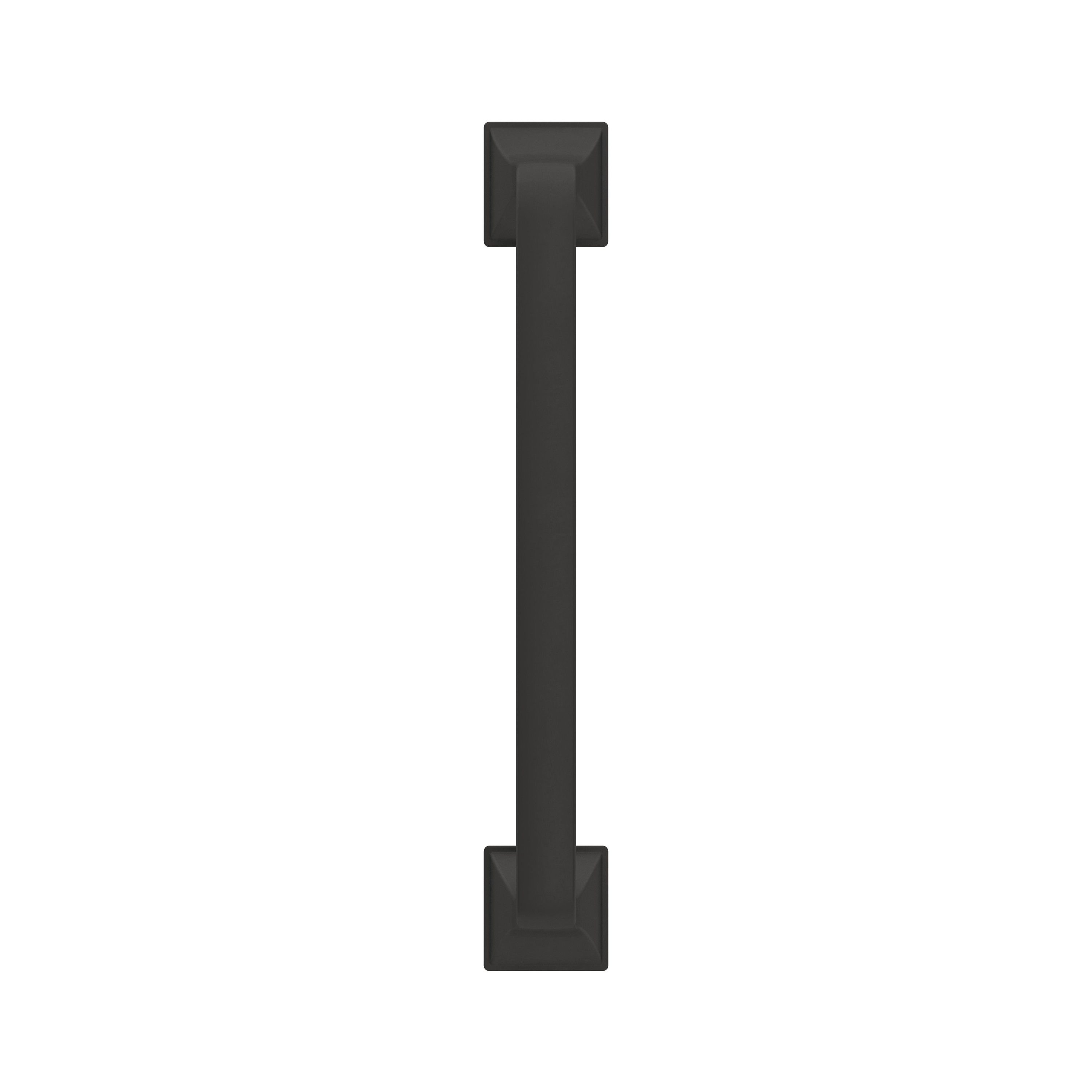 Matte Black Steel Traditional Cabinet Drawer Pull with Mounting Hardware