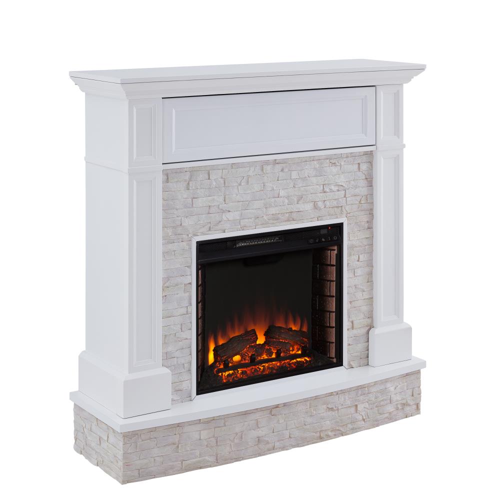 Boston Loft Furnishings 48-in W White with Rustic White Fan-Forced Electric Fireplace ATG5639FE Uae Electronic uaeelectronic.com