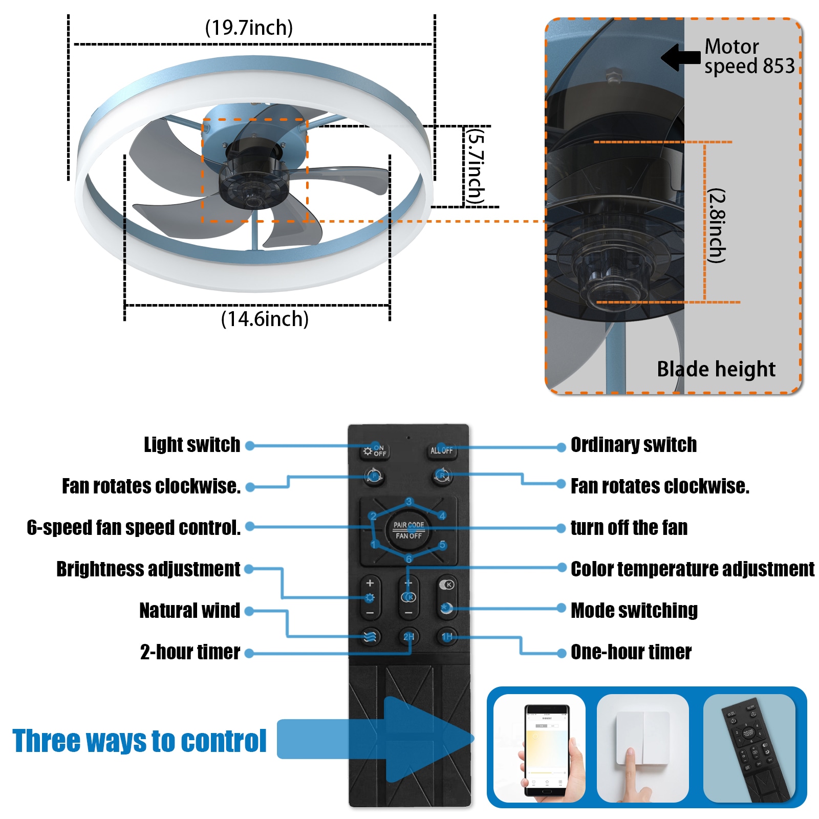 HKMGT DJ-FSD-16 Ceiling-Fans - View #5
