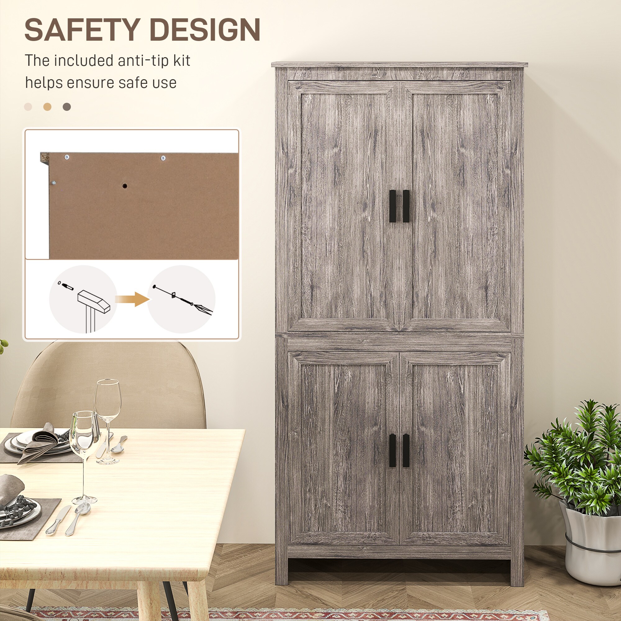 HomCom 835-476V81CG Pull-Out-Cabinet-Baskets - View #6