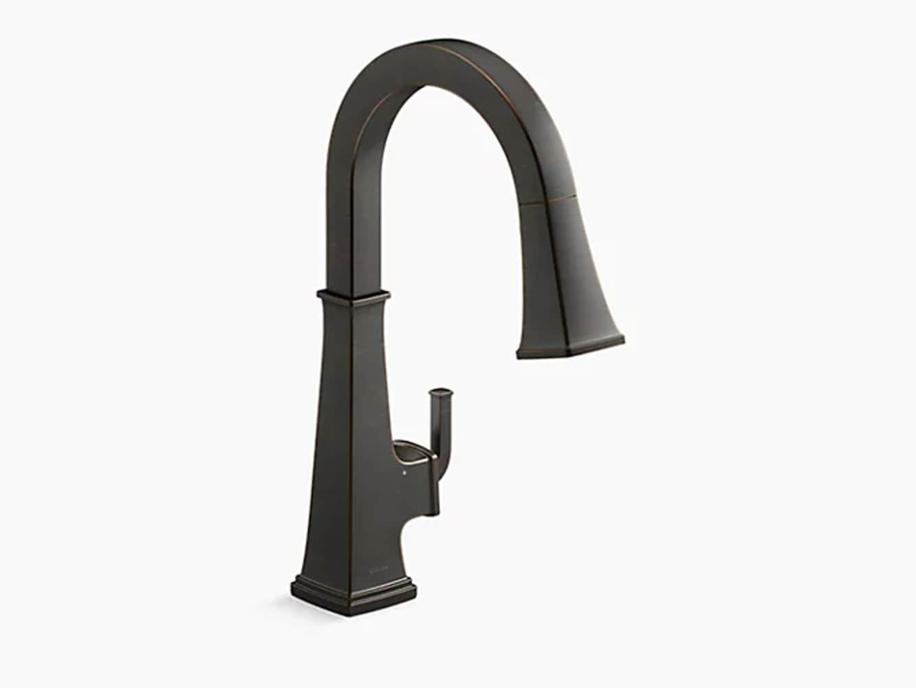 KOHLER K-23832-2BZ Riff Oil Rubbed Bronze Single Handle Deck-mount Touchless Pull-down Kitchen Faucet with Sprayer